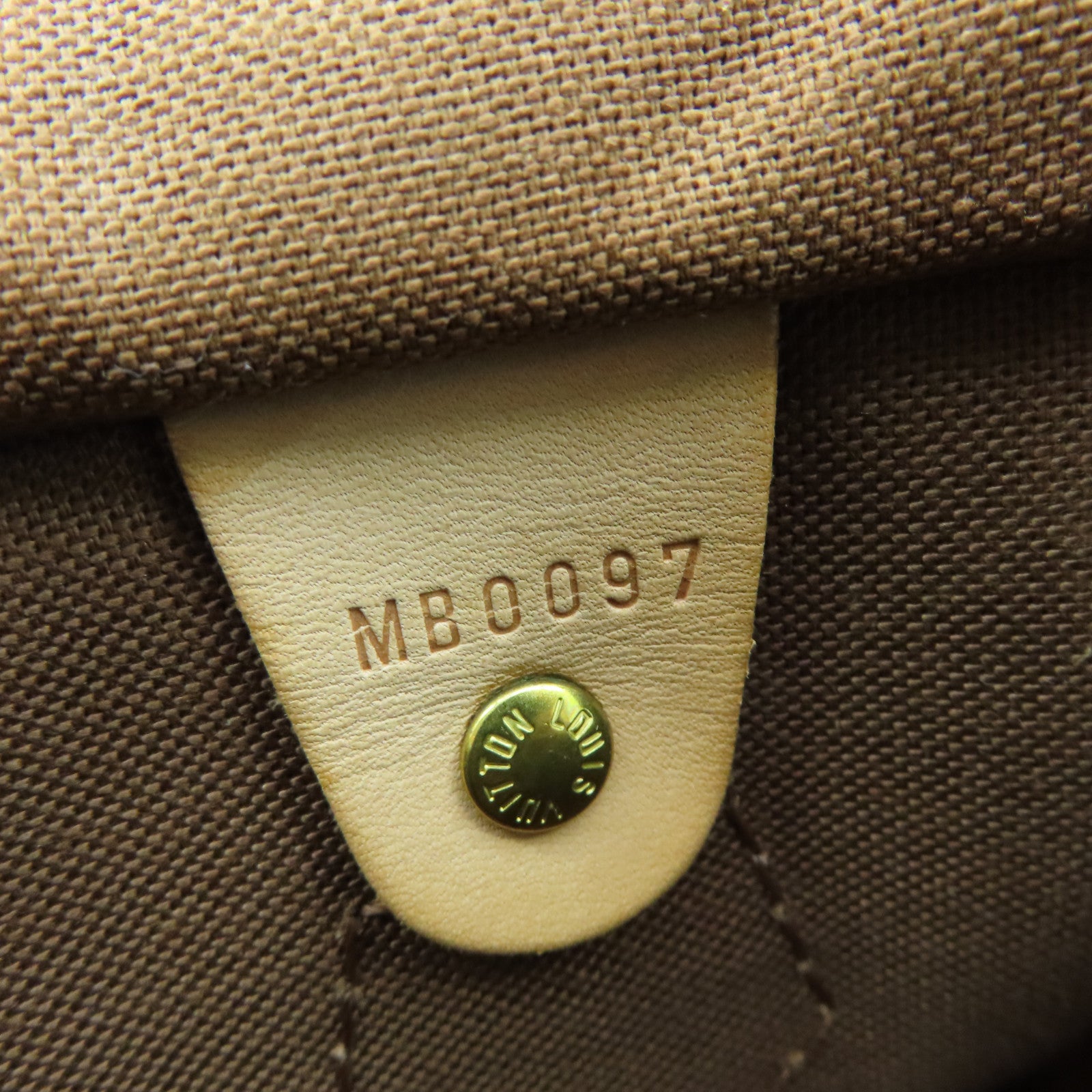 LOUIS VUITTON Monogram Speedy 30 Gold Buckle Bag Brown