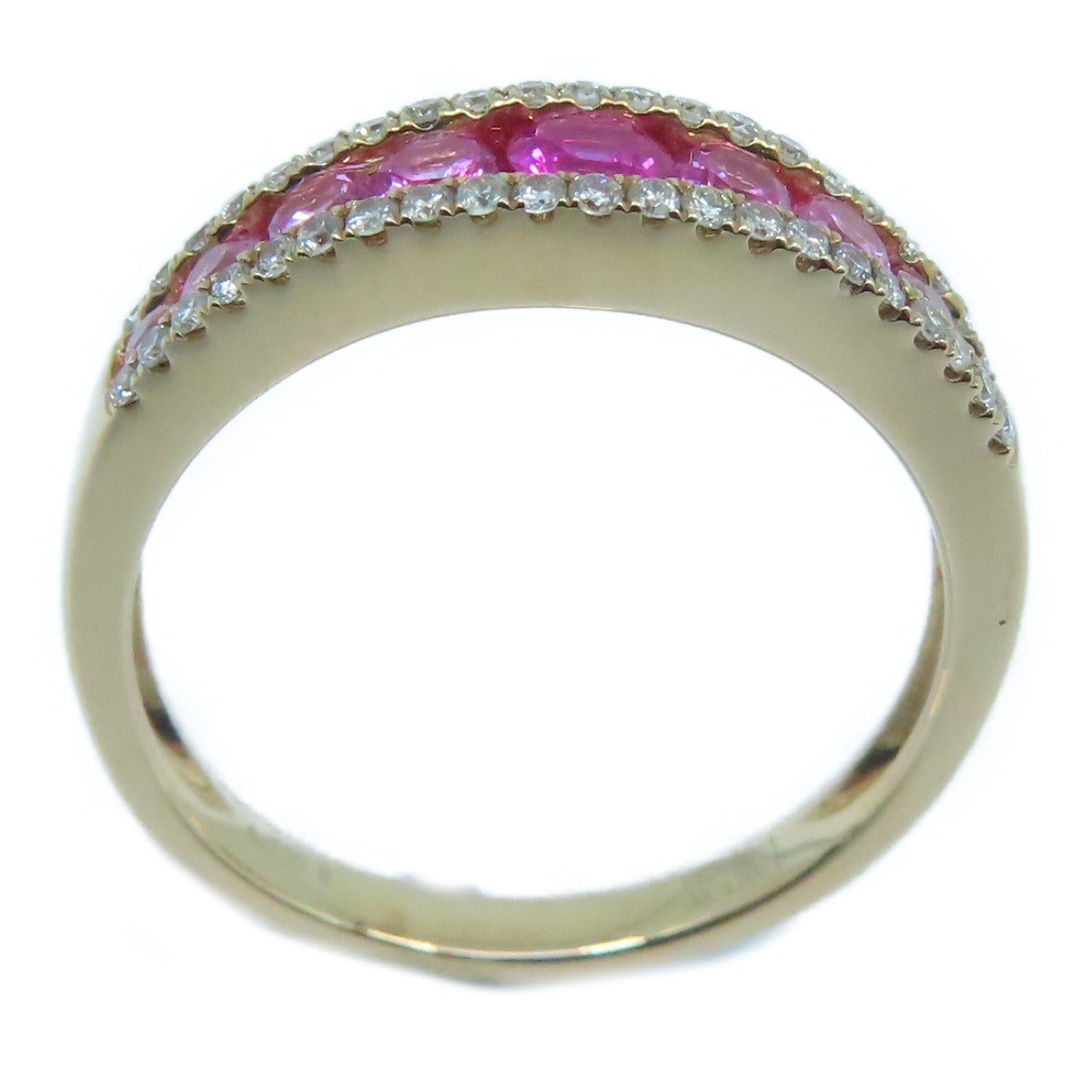 JEWELRY 【激減優惠】18K玫瑰金Diamond / Pink Sapphire Ring 0.173ct鑽石/0.59ct粉紅藍寶石戒指US#6