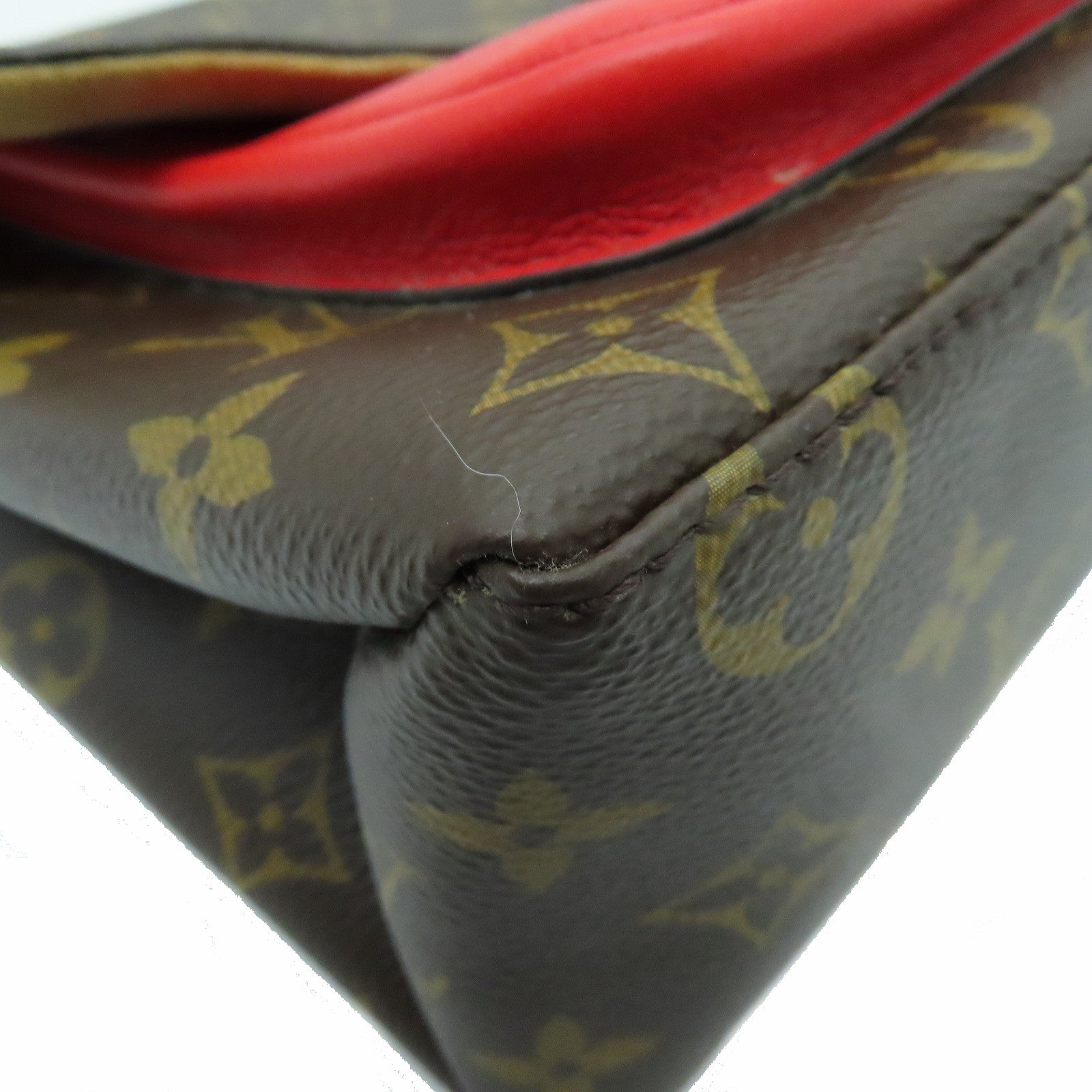 LOUIS VUITTON Monogram Marignan金扣手挽肩背两用袋啡色/红色