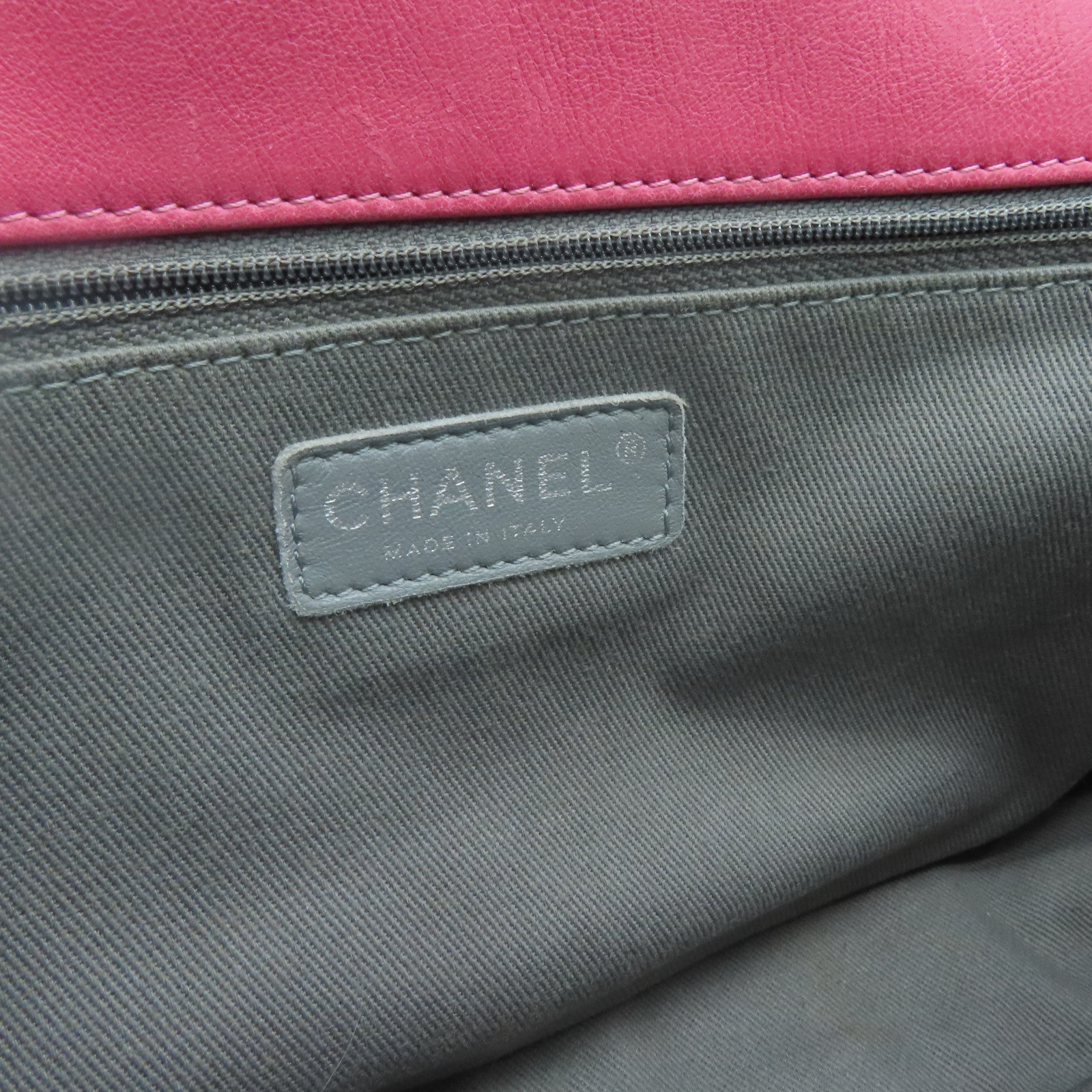 CHANEL rhombic cowhide leather Chain Shoulder silver buckle shoulder bag pink