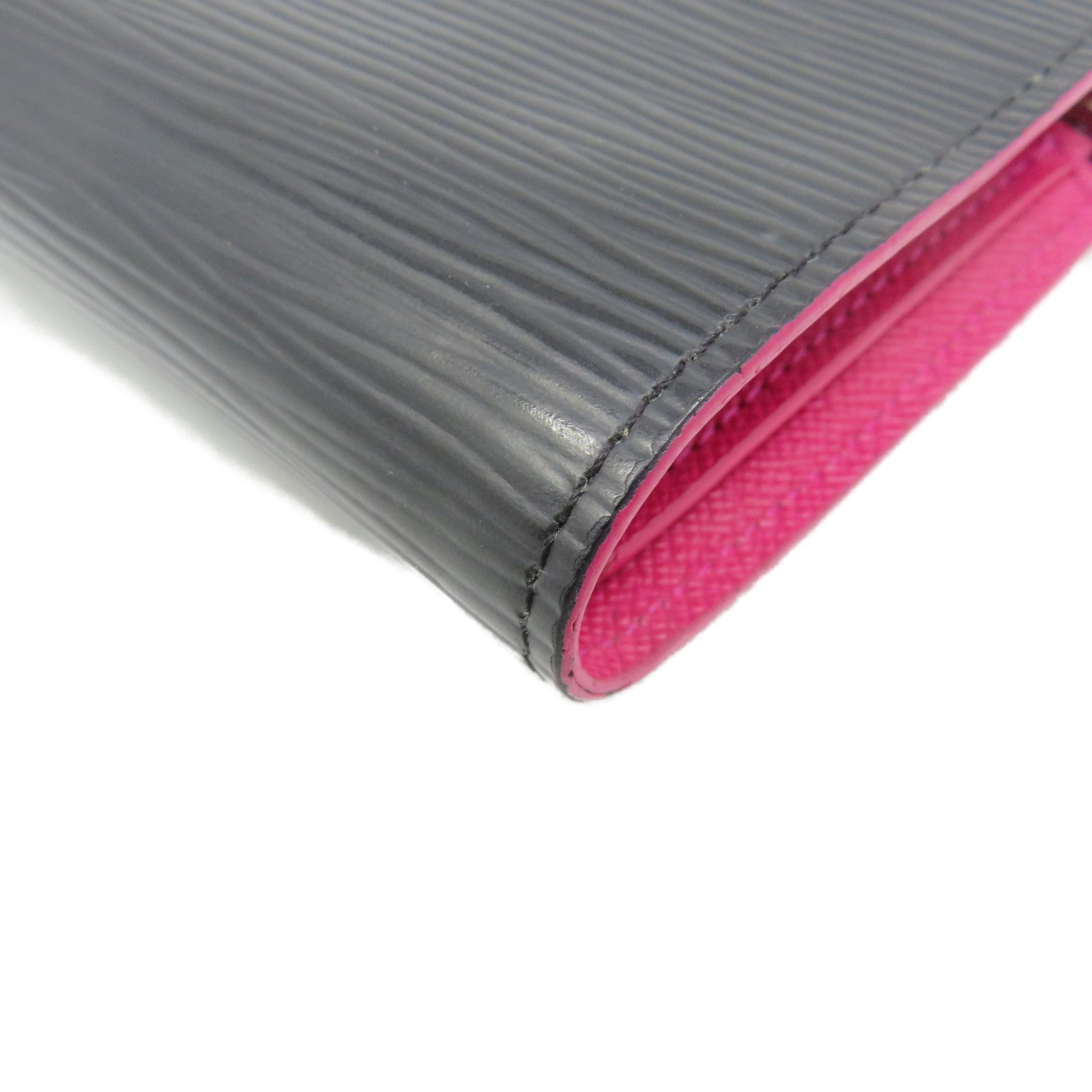 LOUIS VUITTON Epi Victorine Small Wallet短钱包黑色/粉红色