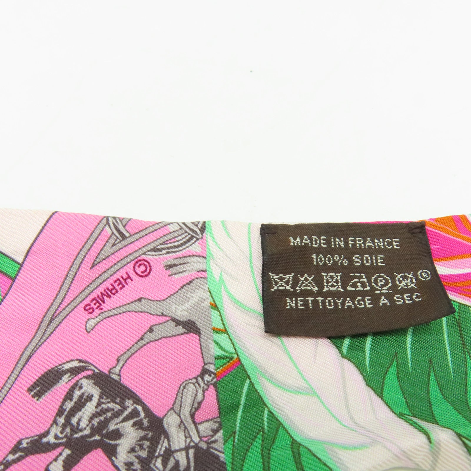 HERMES 【激減優惠】絲質Twilly Scarf絲巾粉紅色/綠色/彩色