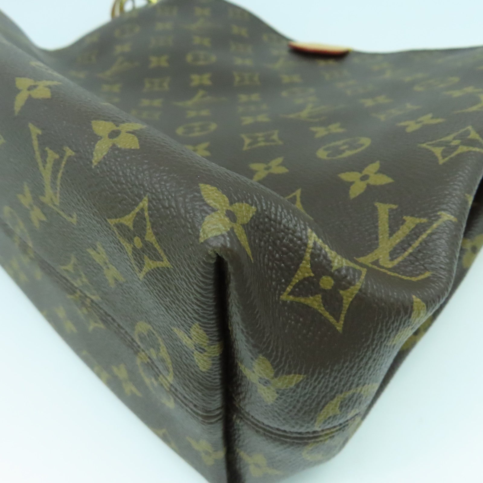 LOUIS VUITTON Monogram Graceful PM金扣手挽袋啡色