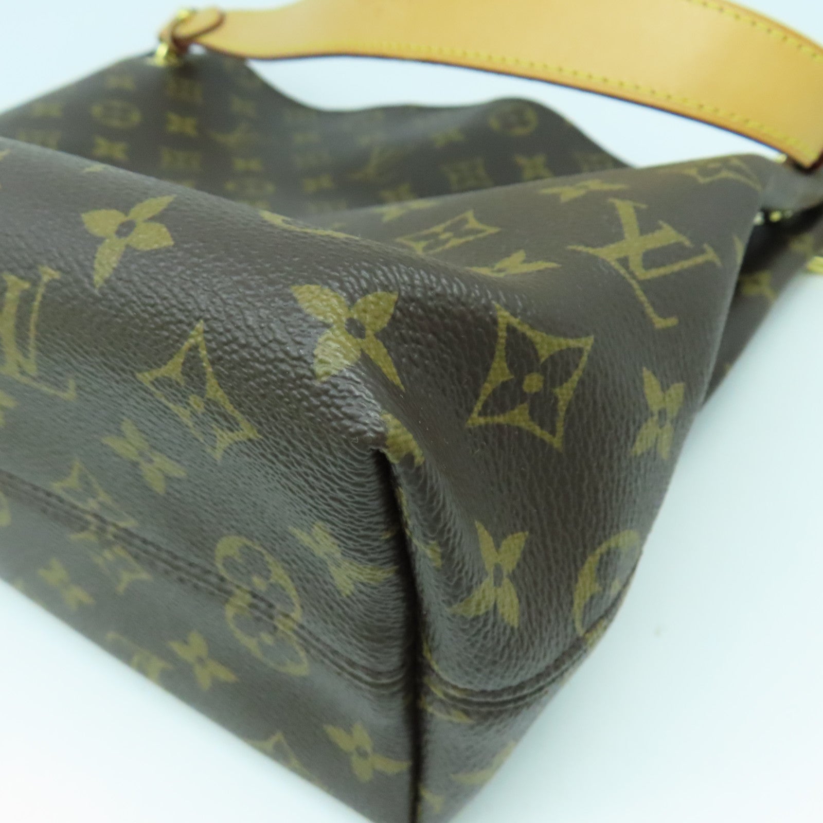 LOUIS VUITTON Monogram Graceful PM金扣手挽袋啡色