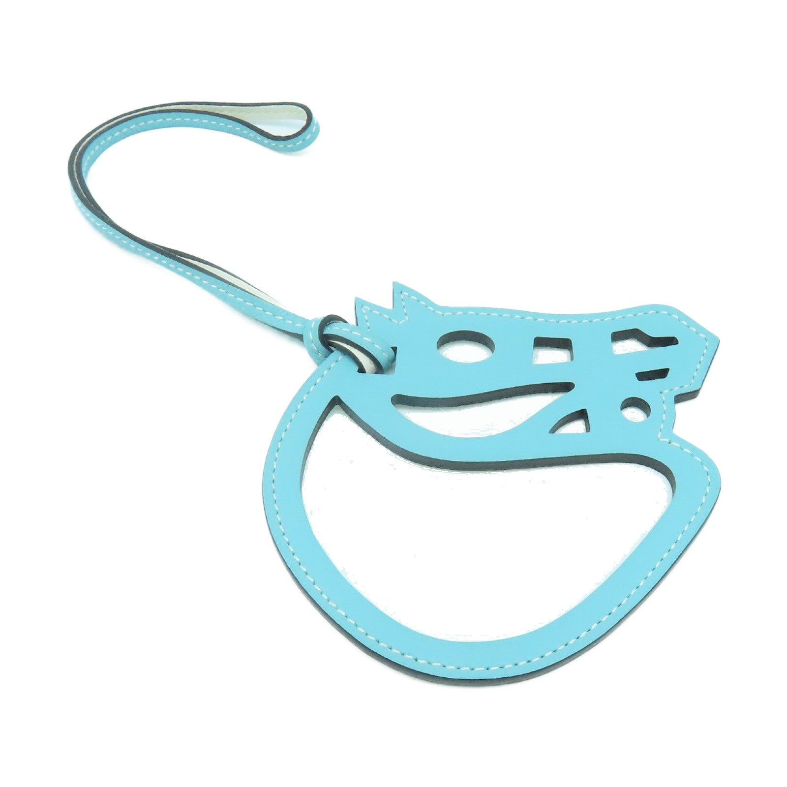 HERMES Swift皮革Charm挂饰Atoll蓝色