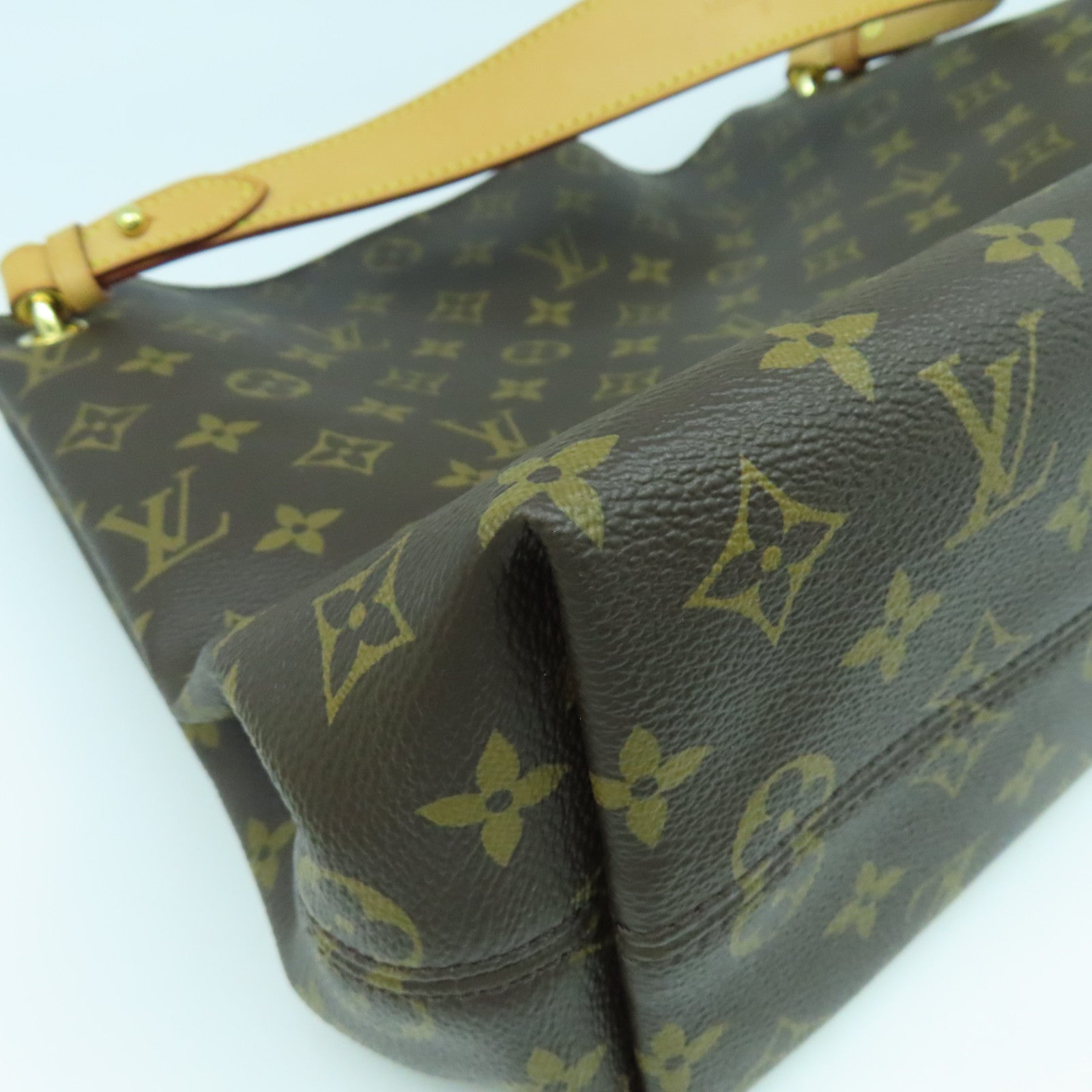 LOUIS VUITTON Monogram Graceful PM金扣手挽袋啡色
