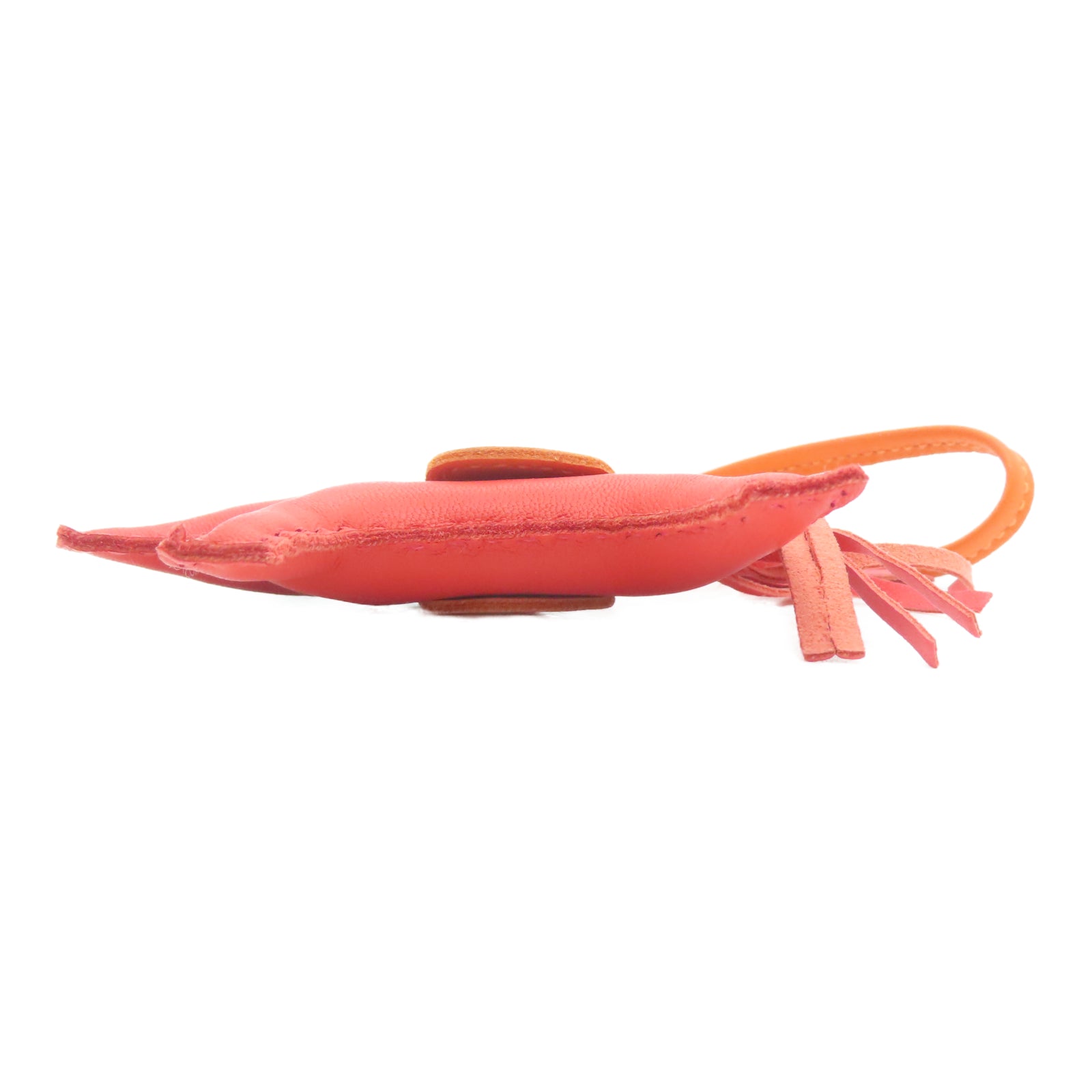 HERMES Veau Swift Leather Rodeo S Charm Red/Orange