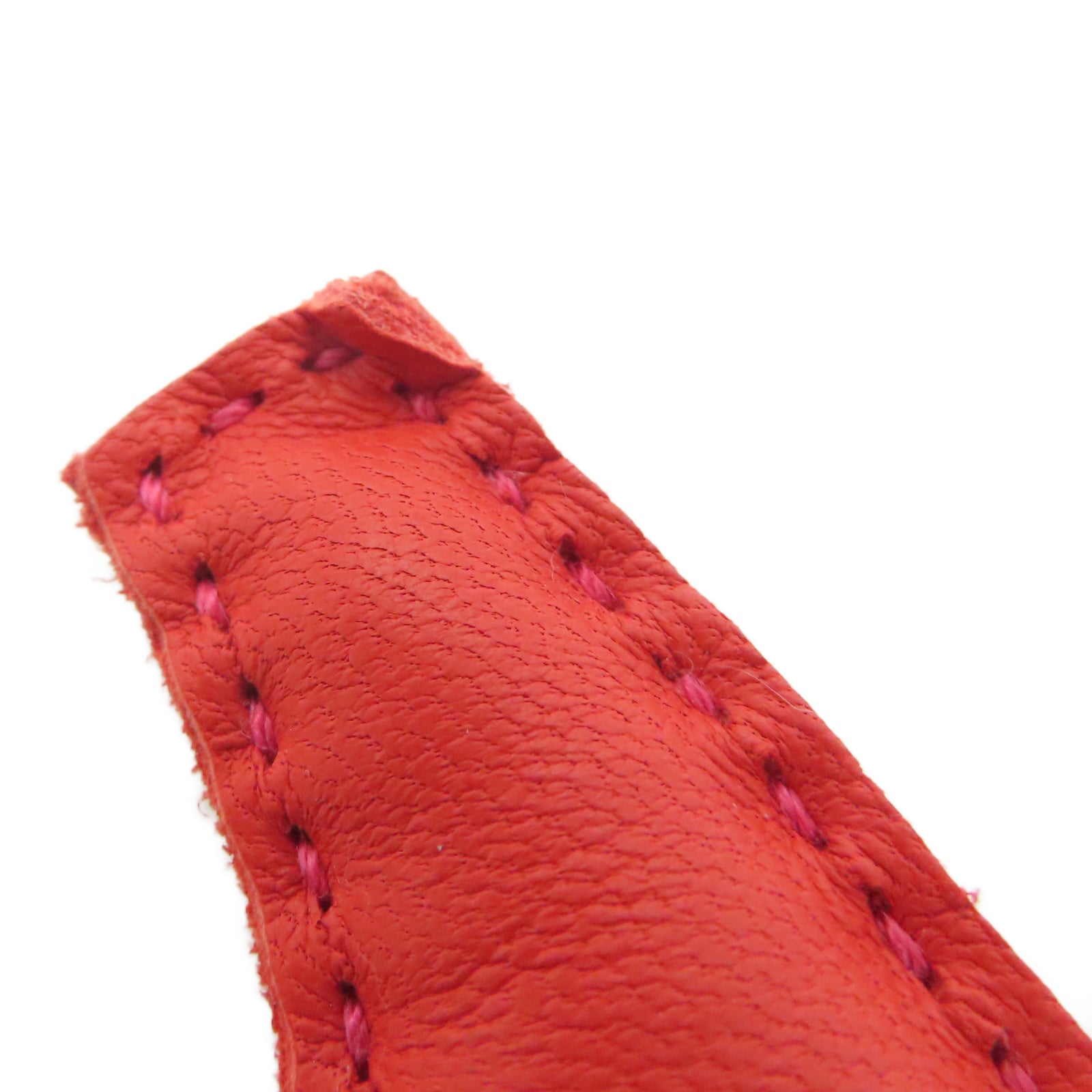 HERMES Veau Swift Leather Rodeo S Charm Red/Orange