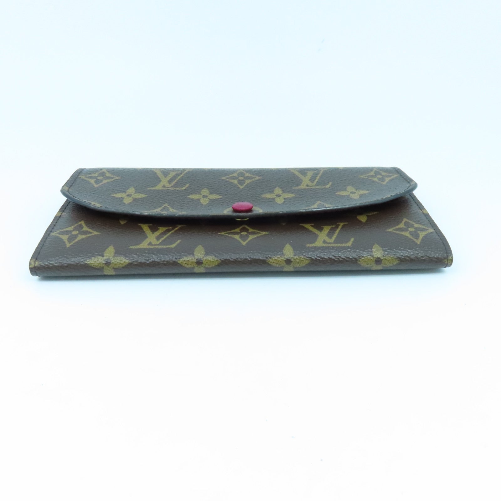 LOUIS VUITTON Monogram Emile Wallet金扣长钱包啡色/酒红色