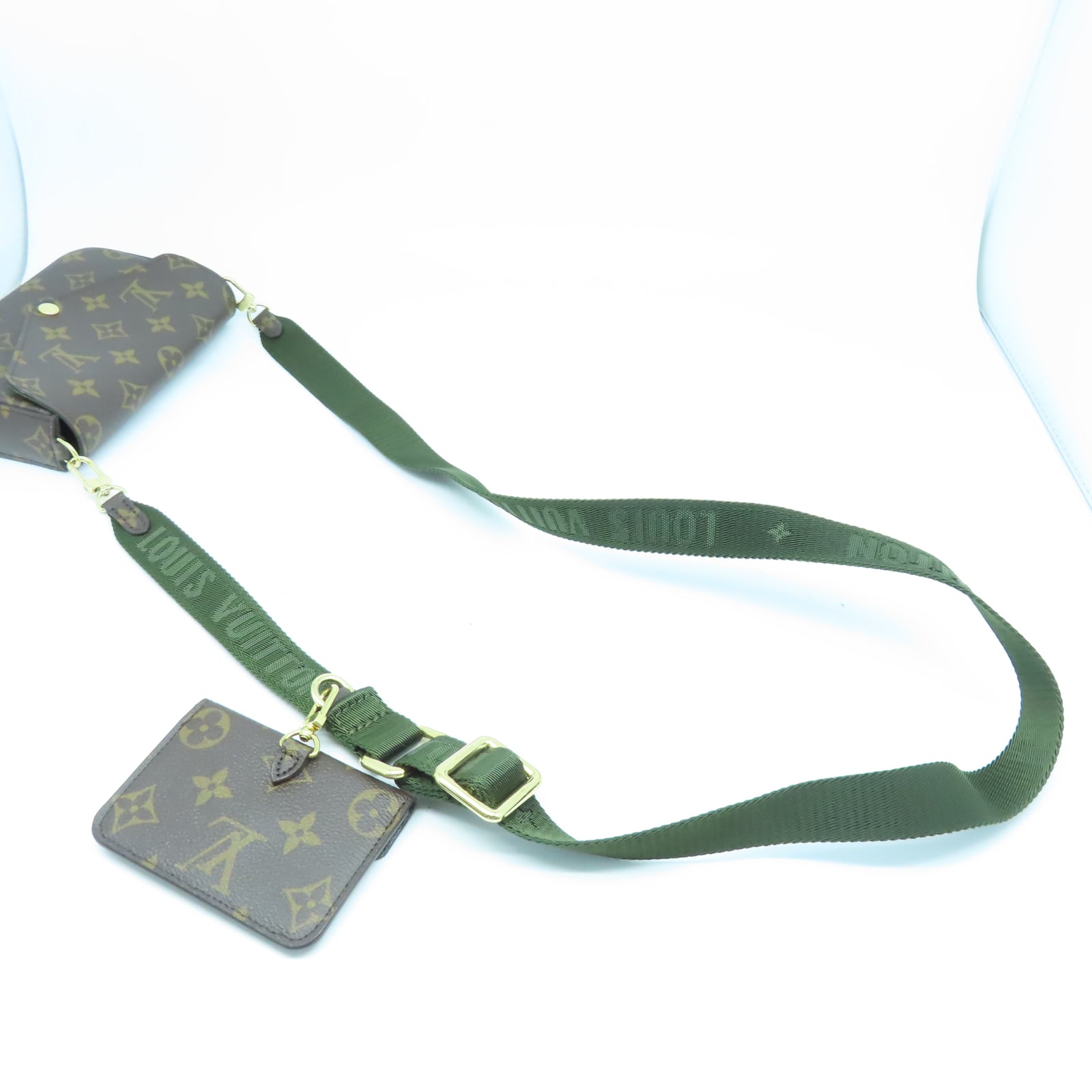 LOUIS VUITTON Monogram Felicie Strap & Go金扣肩背袋啡色