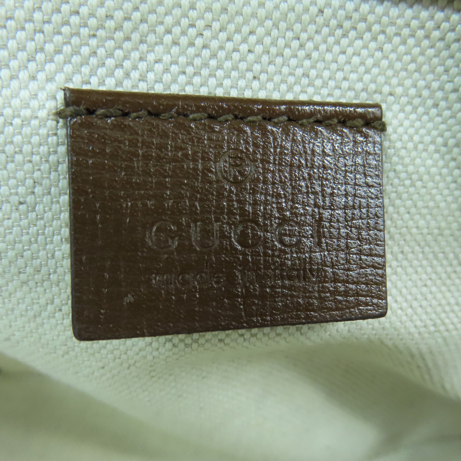 GUCCI 塗層皮革1955 Horsebit Mini金扣肩背袋啡色