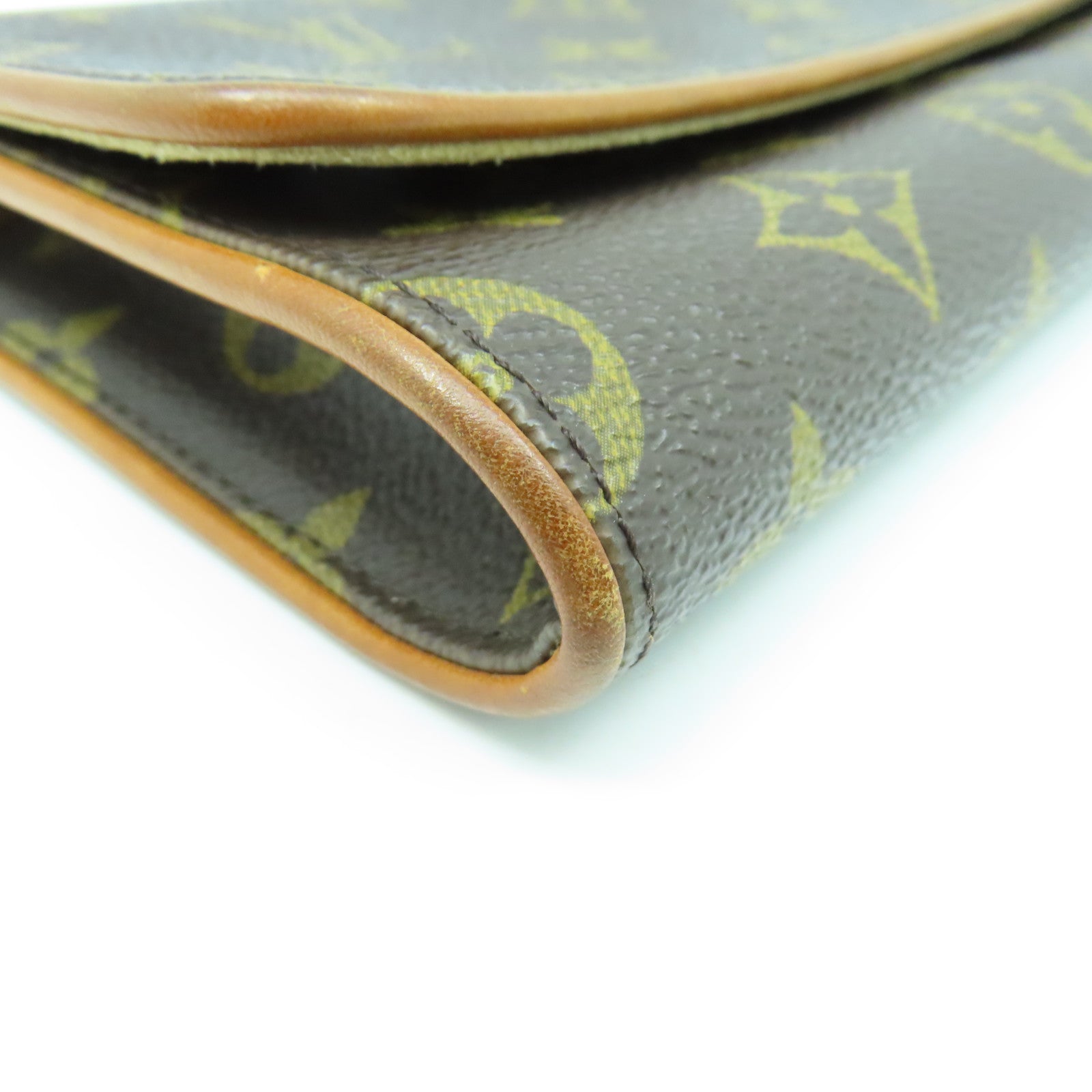 LOUIS VUITTON Monogram Pochette Twin PM金扣肩背袋啡色