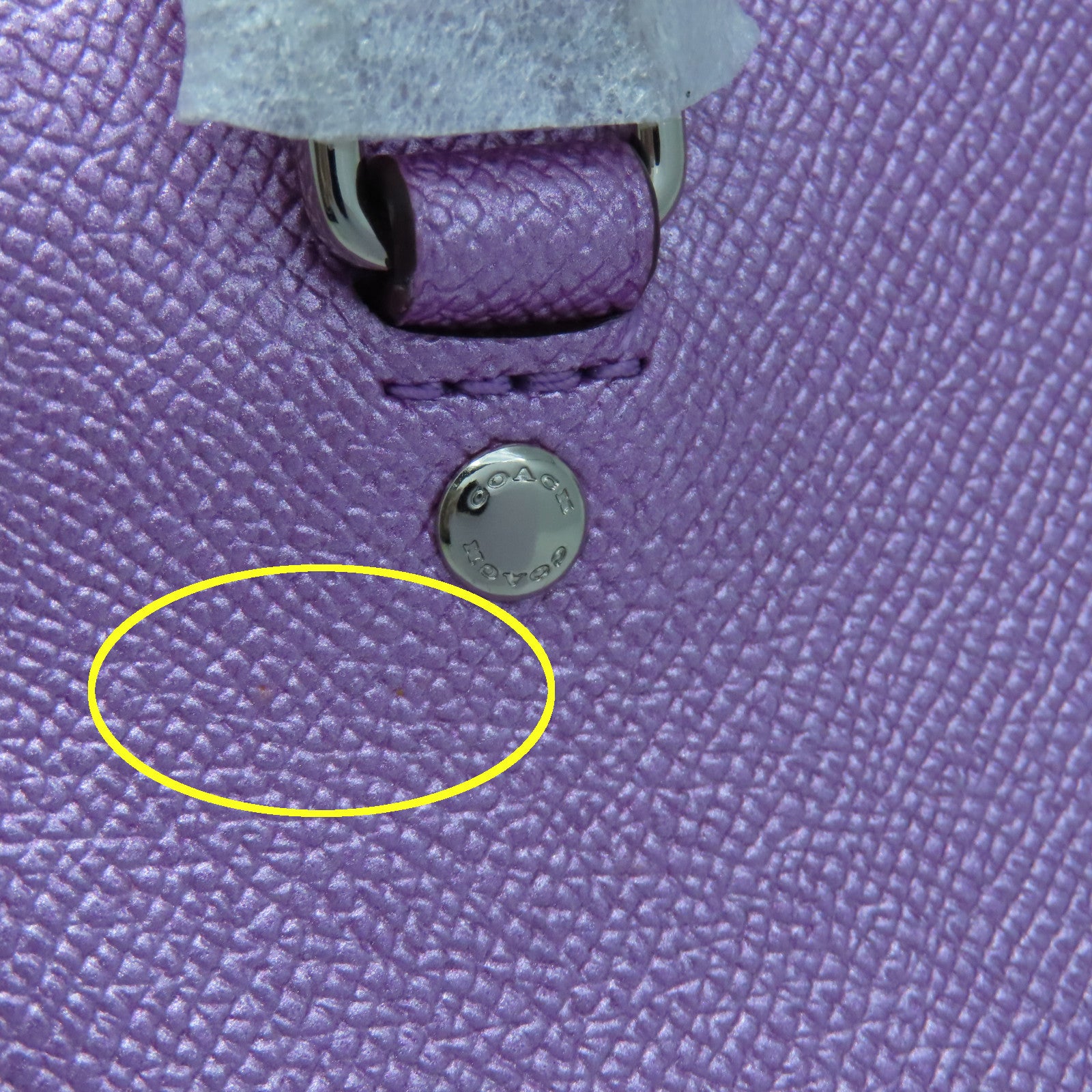 COACH 牛皮皮革2 Way Shoulder银扣手挽肩背两用袋粉红色