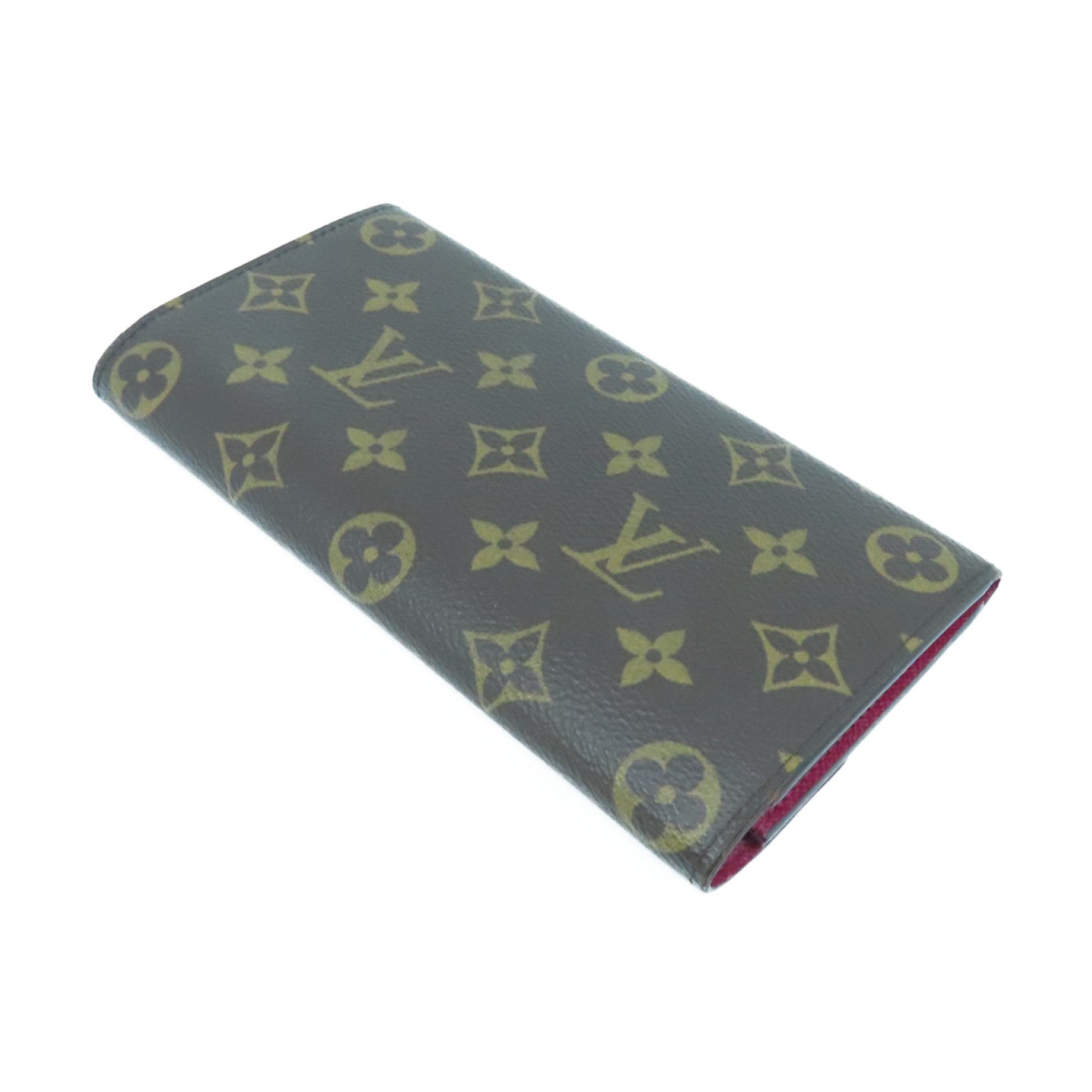 LOUIS VUITTON Monogram Emile Wallet金扣长钱包啡色/酒红色