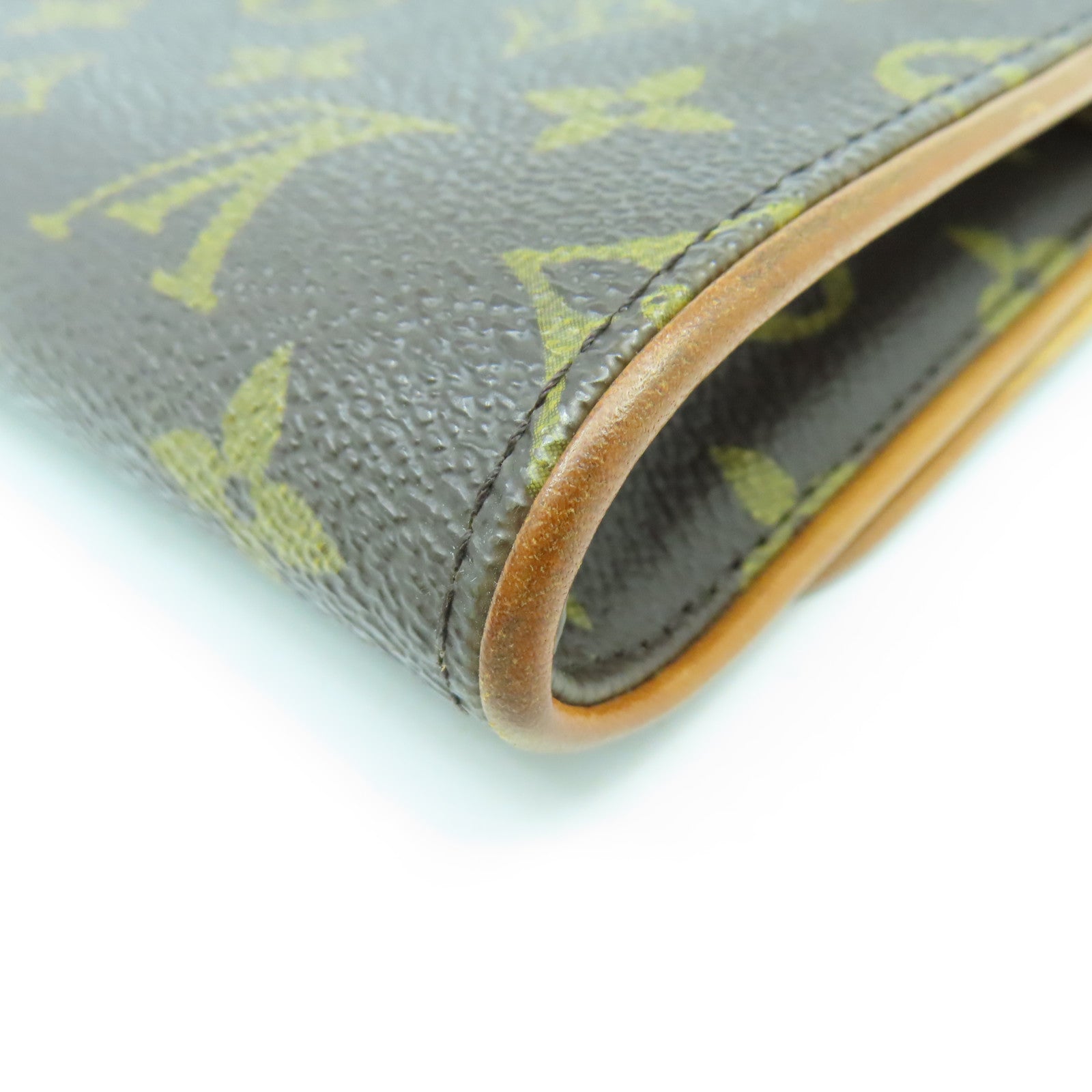 LOUIS VUITTON Monogram Pochette Twin PM金扣肩背袋啡色