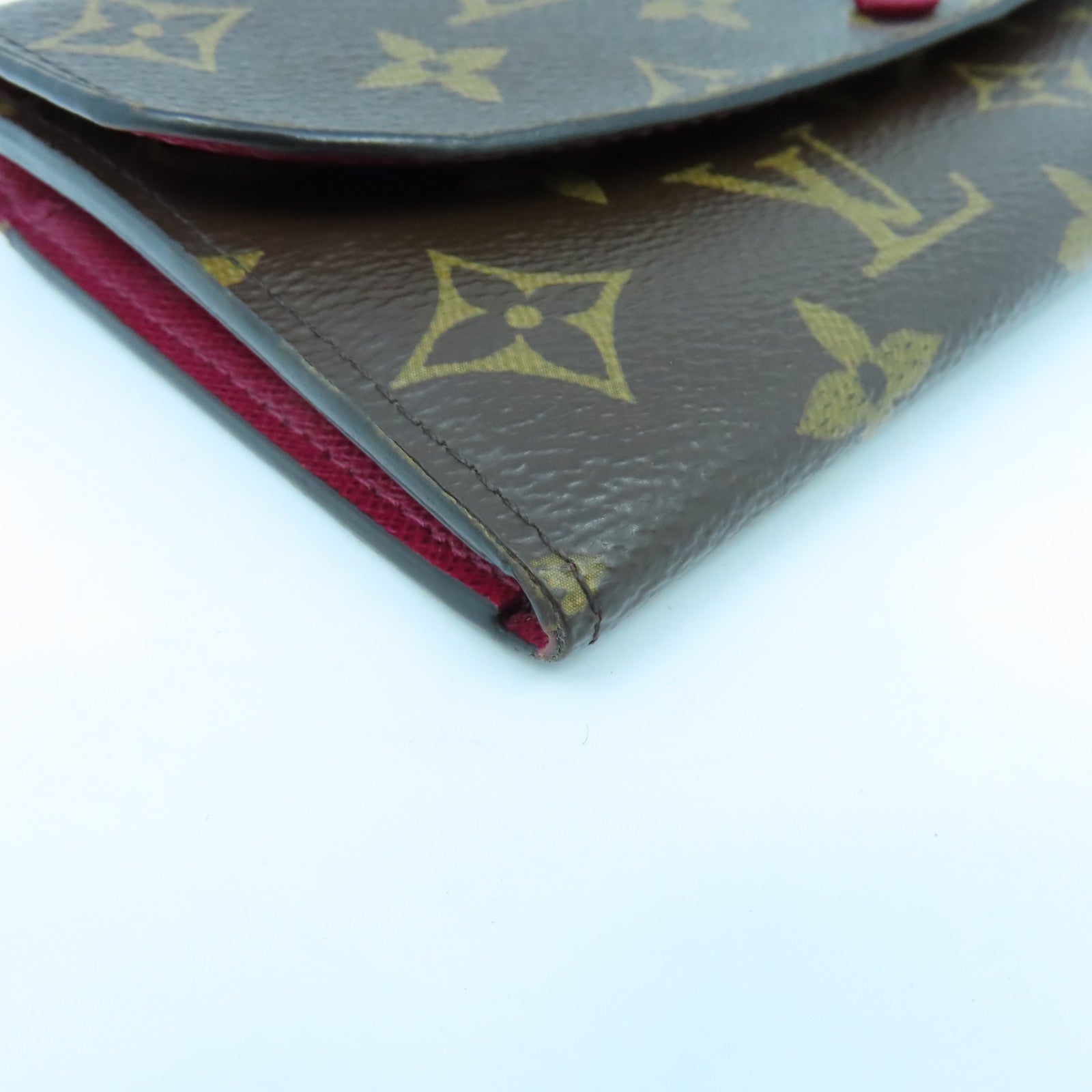 LOUIS VUITTON Monogram Emile Wallet金扣长钱包啡色/酒红色