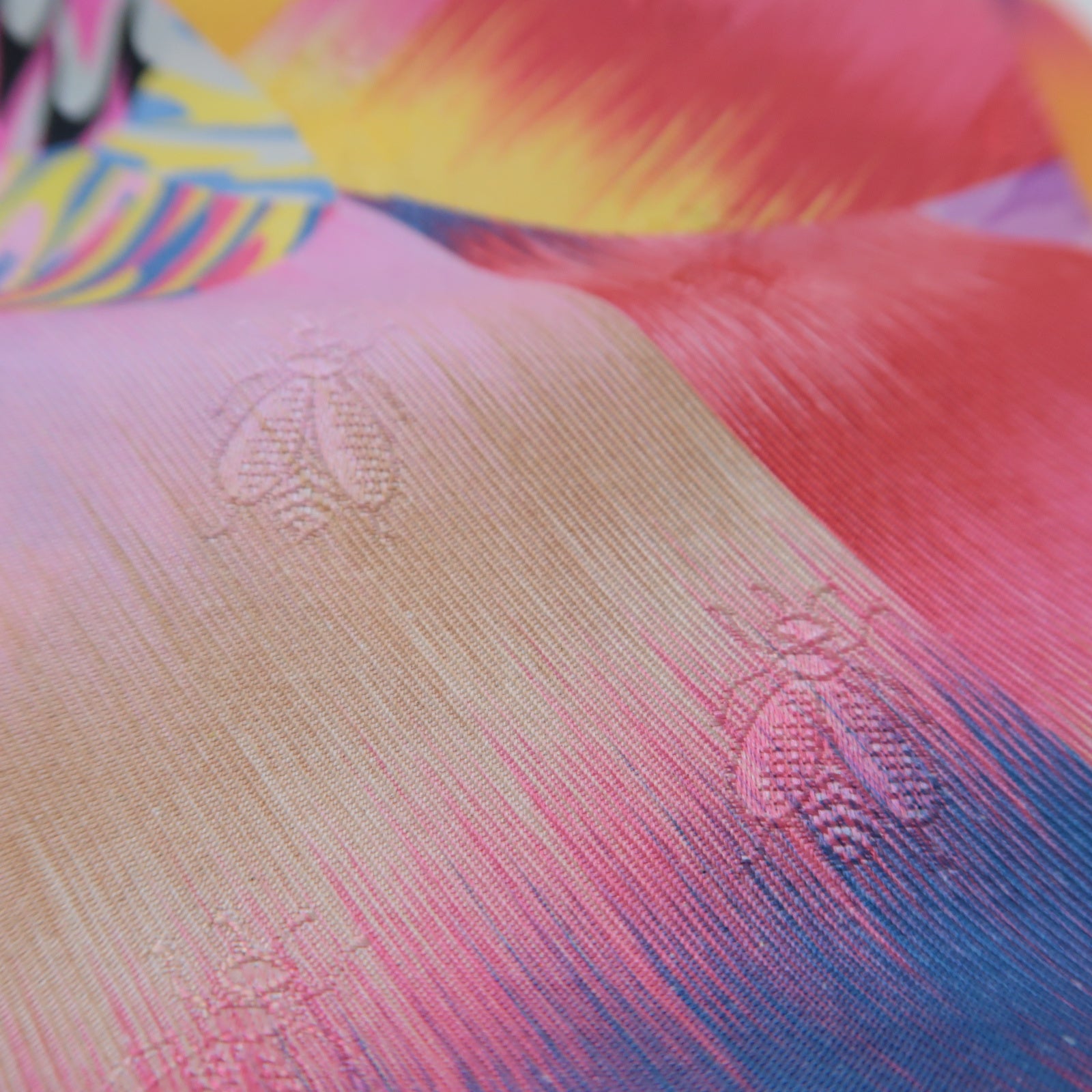HERMES 絲質Marble Silk Fringed Muffler絲巾粉紅色