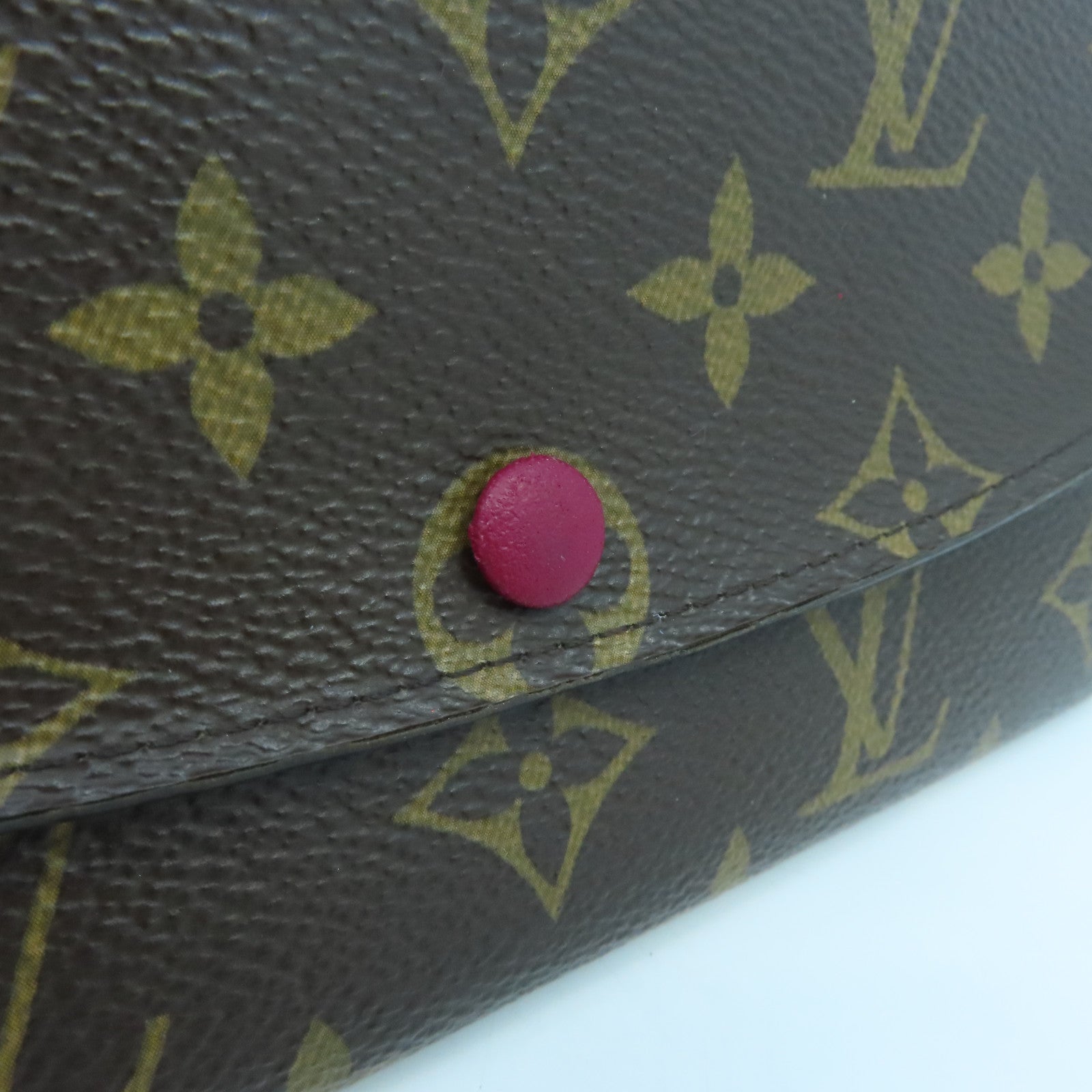 LOUIS VUITTON Monogram Emile Wallet金扣长钱包啡色/酒红色