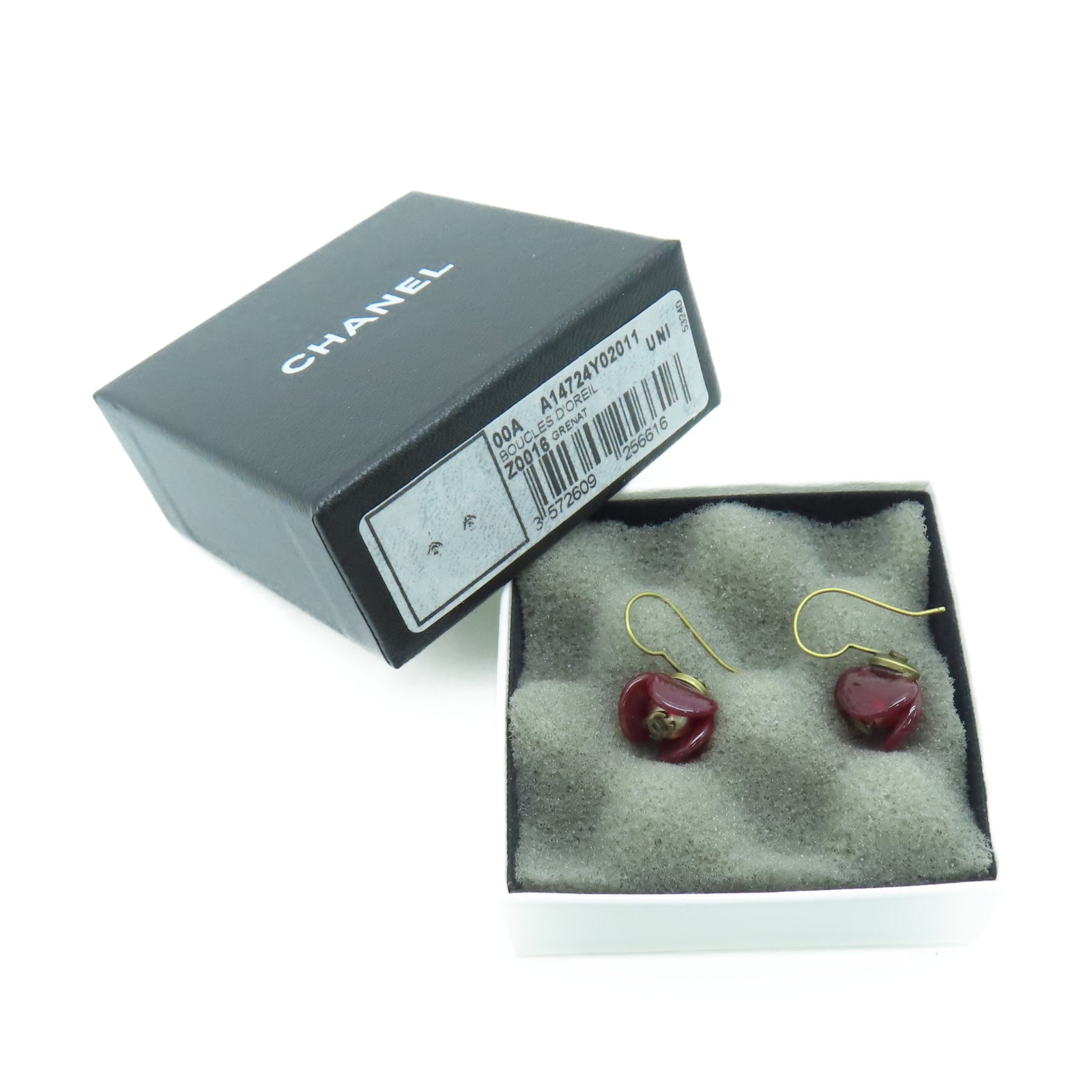 CHANEL 金属Earrings耳环红色