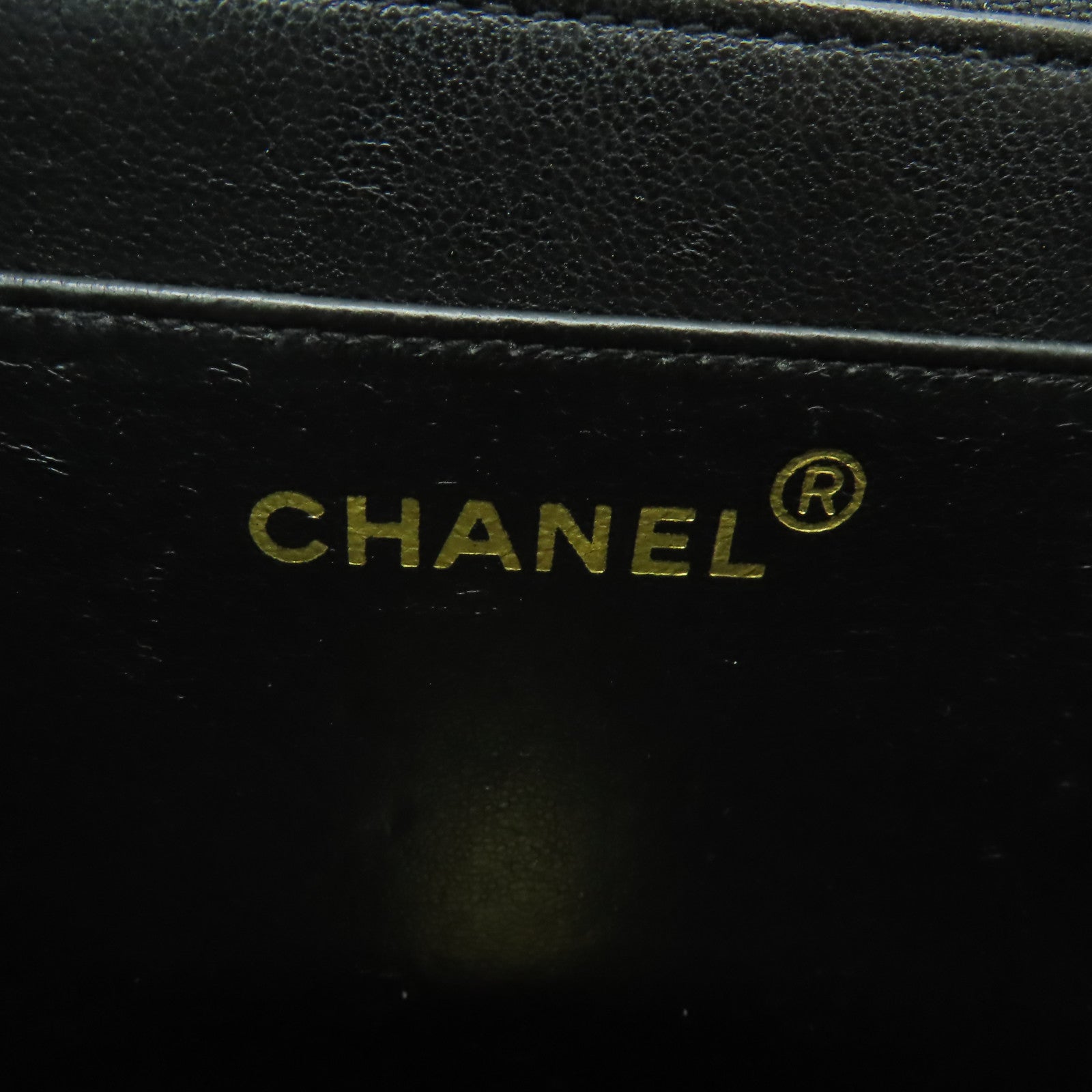CHANEL 羊皮皮革Chain Shoulder Bag金扣鏈帶肩背袋啡色