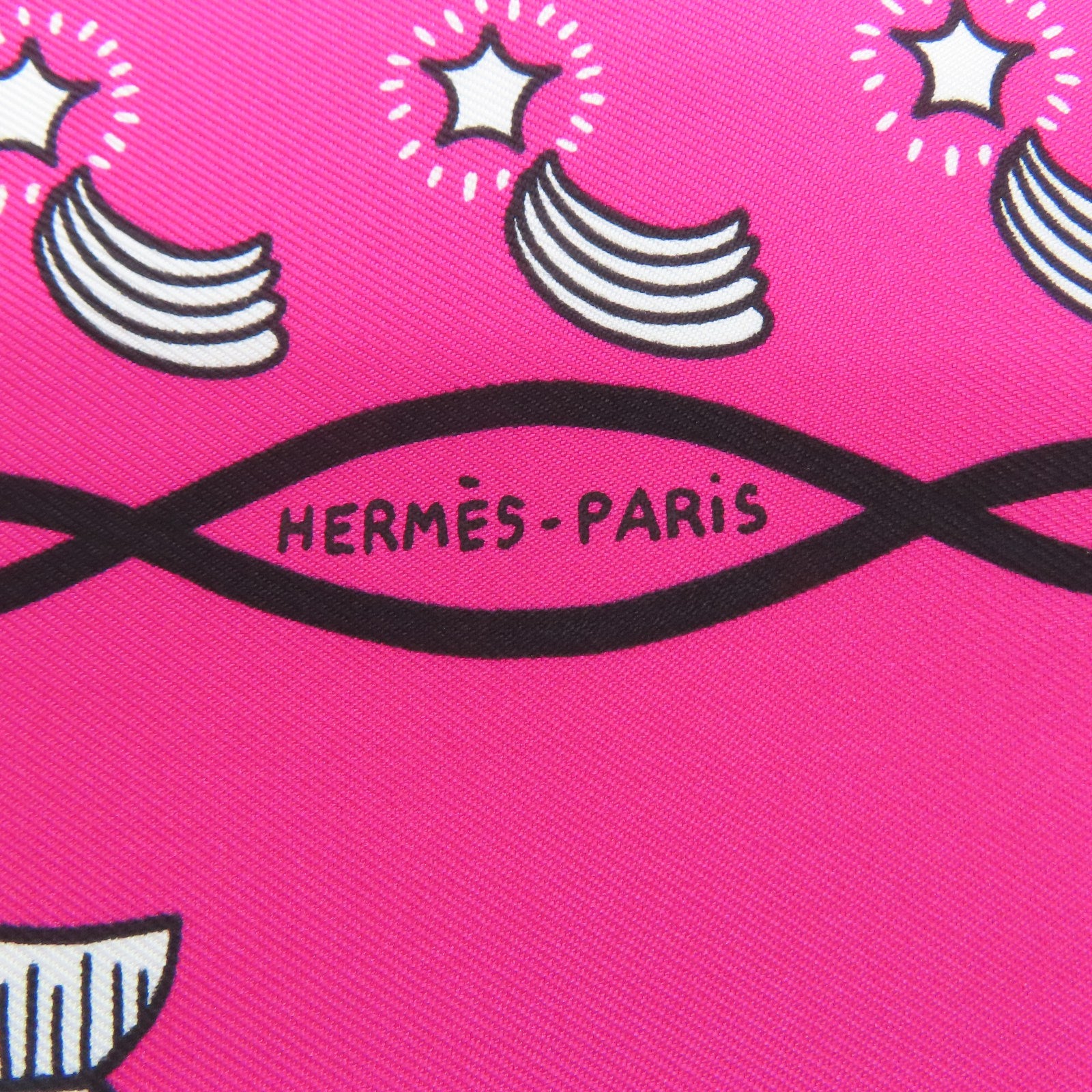 HERMES Silk Scarf 55 Scarf Pink