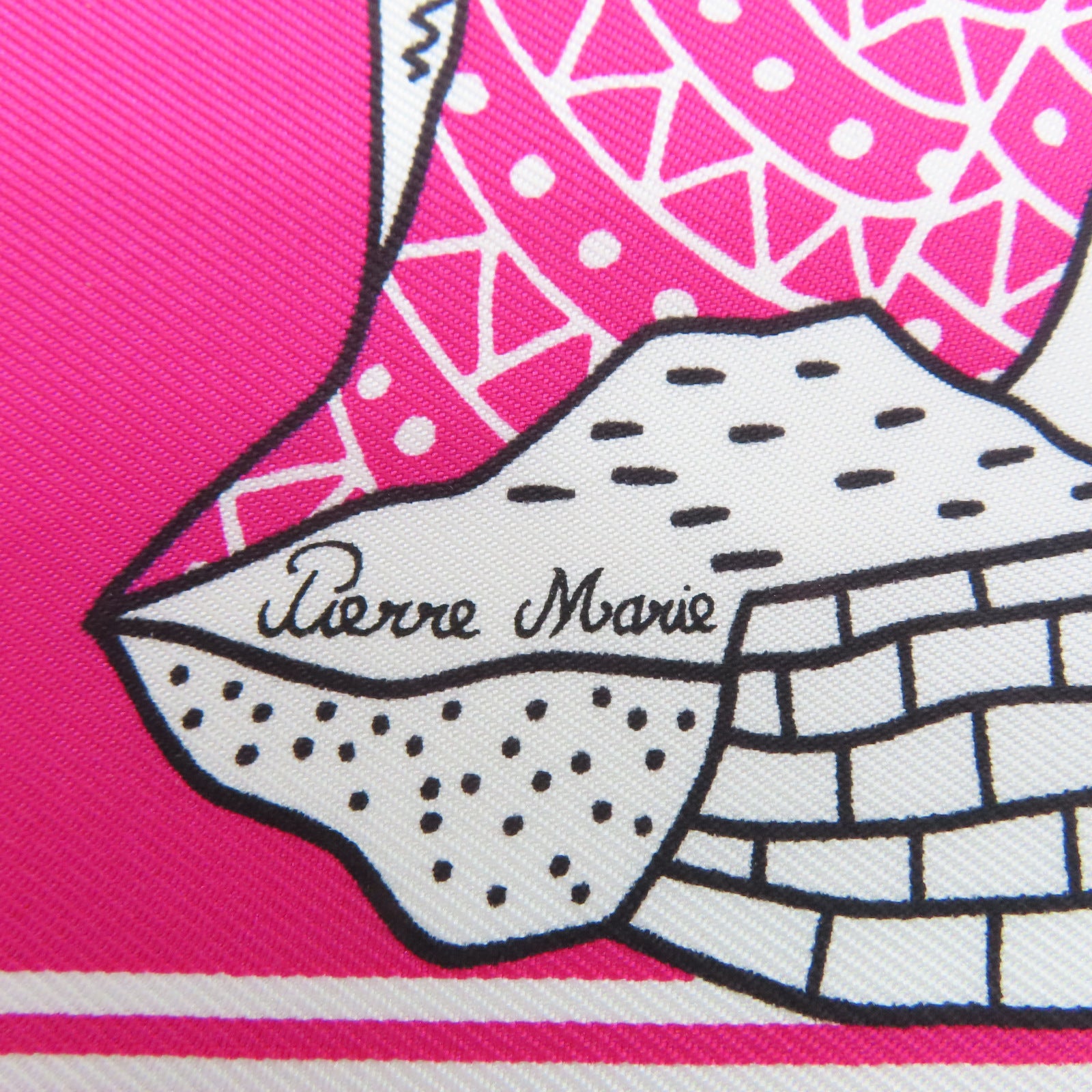 HERMES Silk Scarf 55 Scarf Pink
