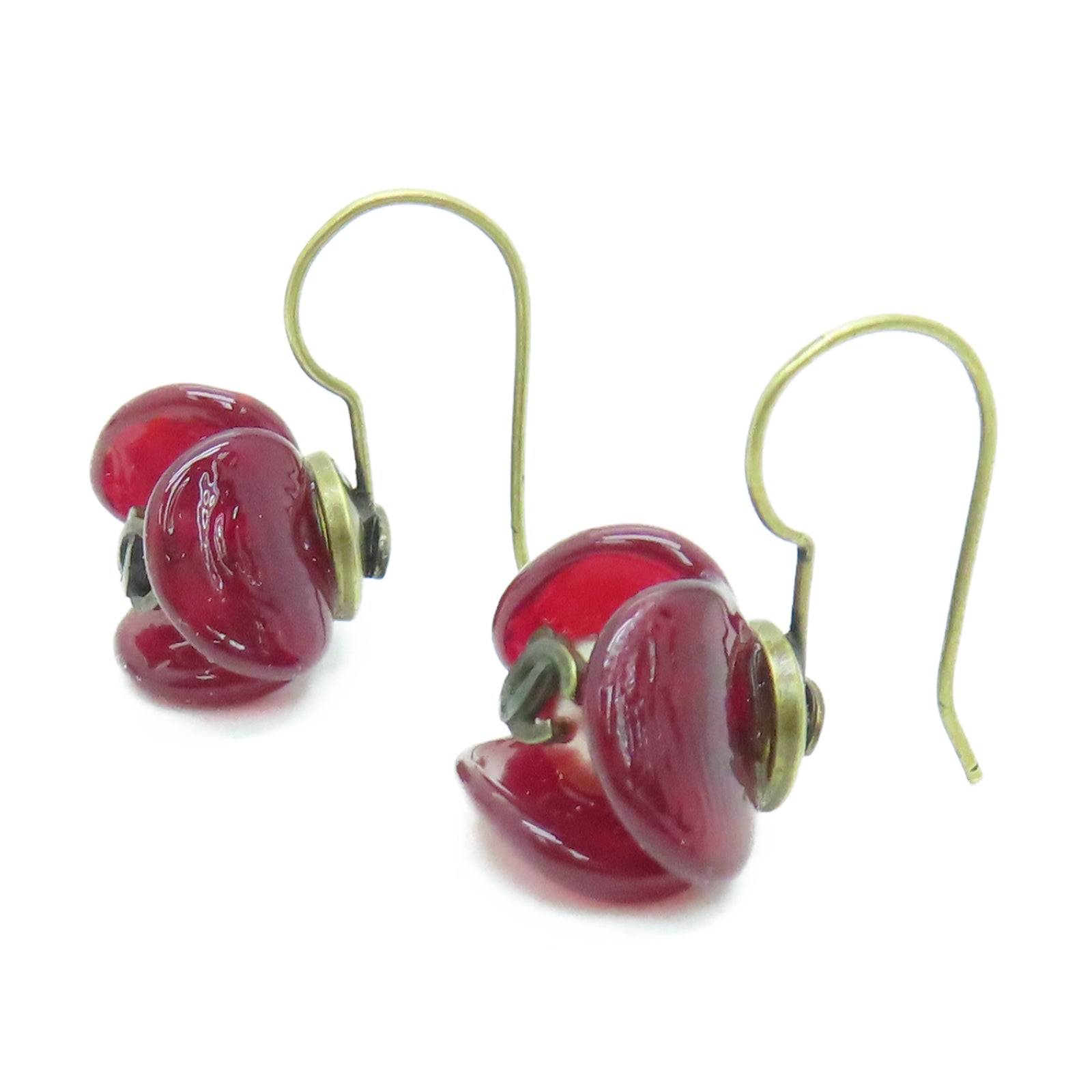 CHANEL 金属Earrings耳环红色