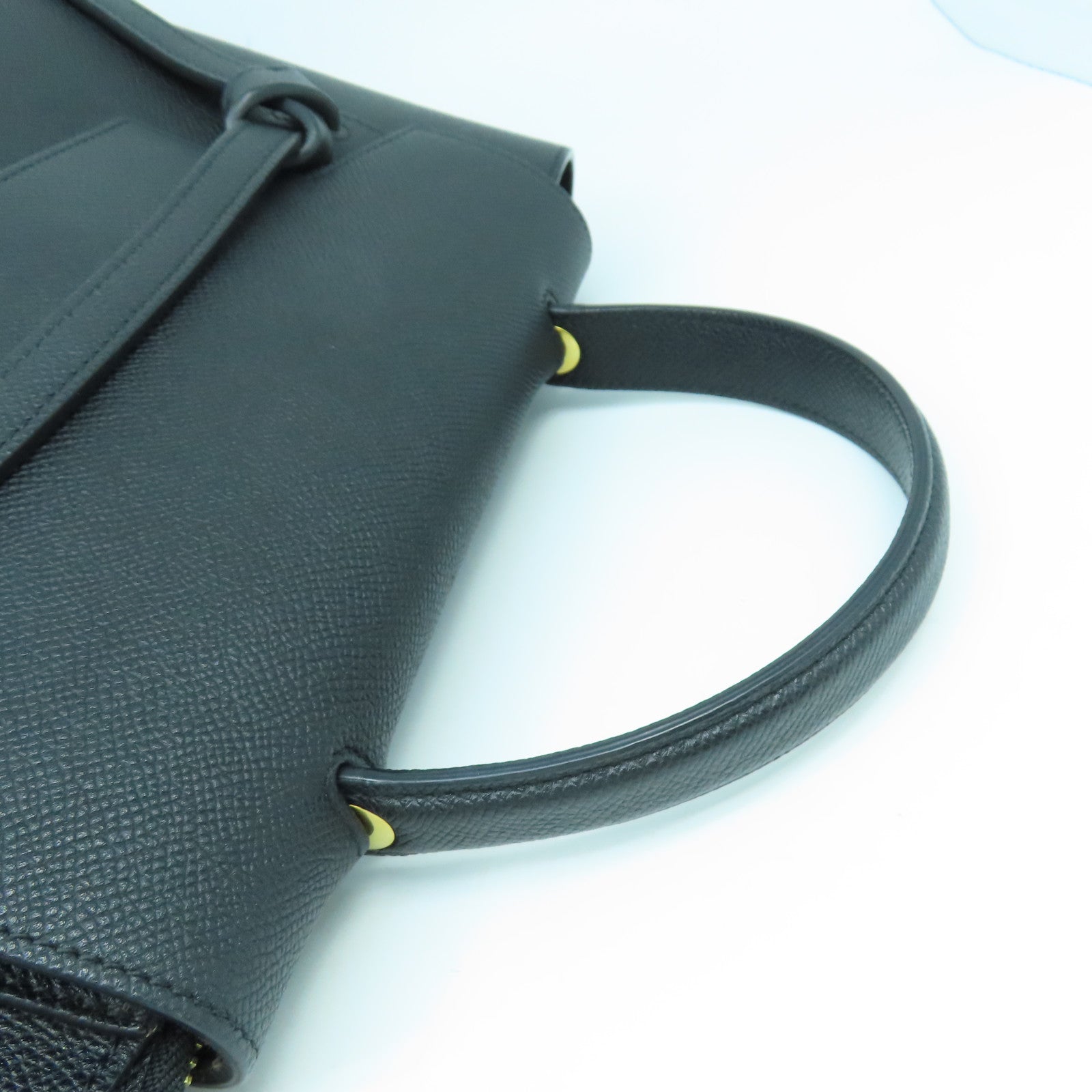 CELINE 【激減優惠】牛皮皮革Belt Bag金扣手挽肩背兩用袋黑色