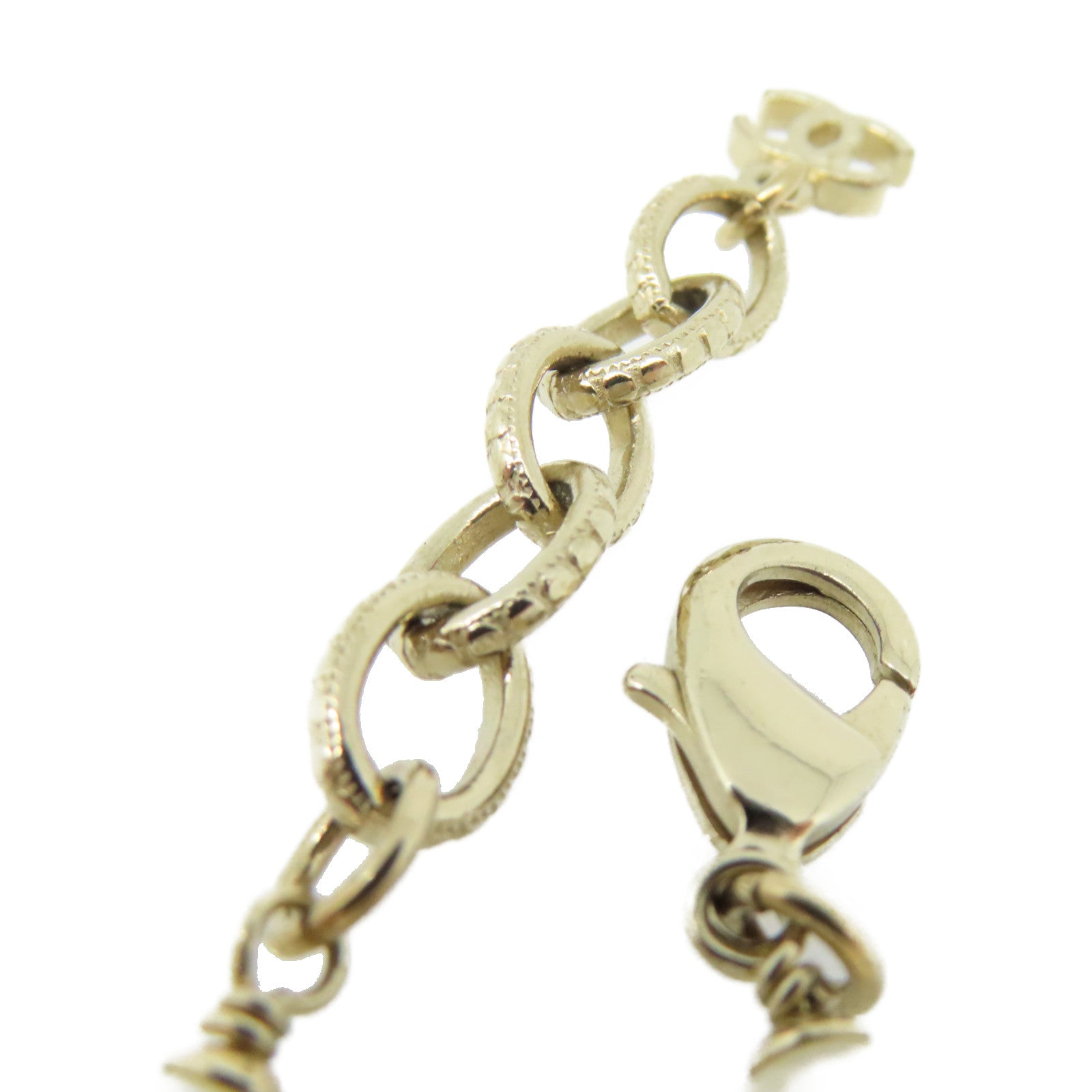 CHANEL 金屬/仿珍珠CC Necklace項鏈金色/珍珠色