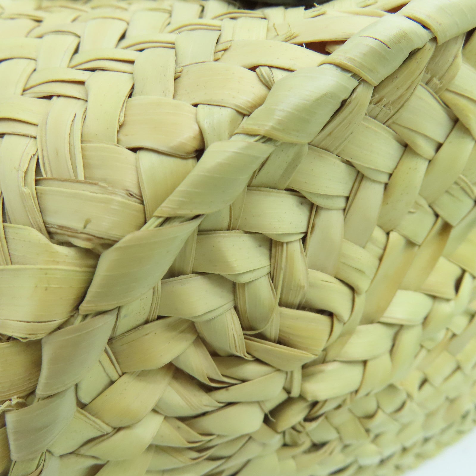 LOEWE Palm Leaf/Leather Basket Bag Beige