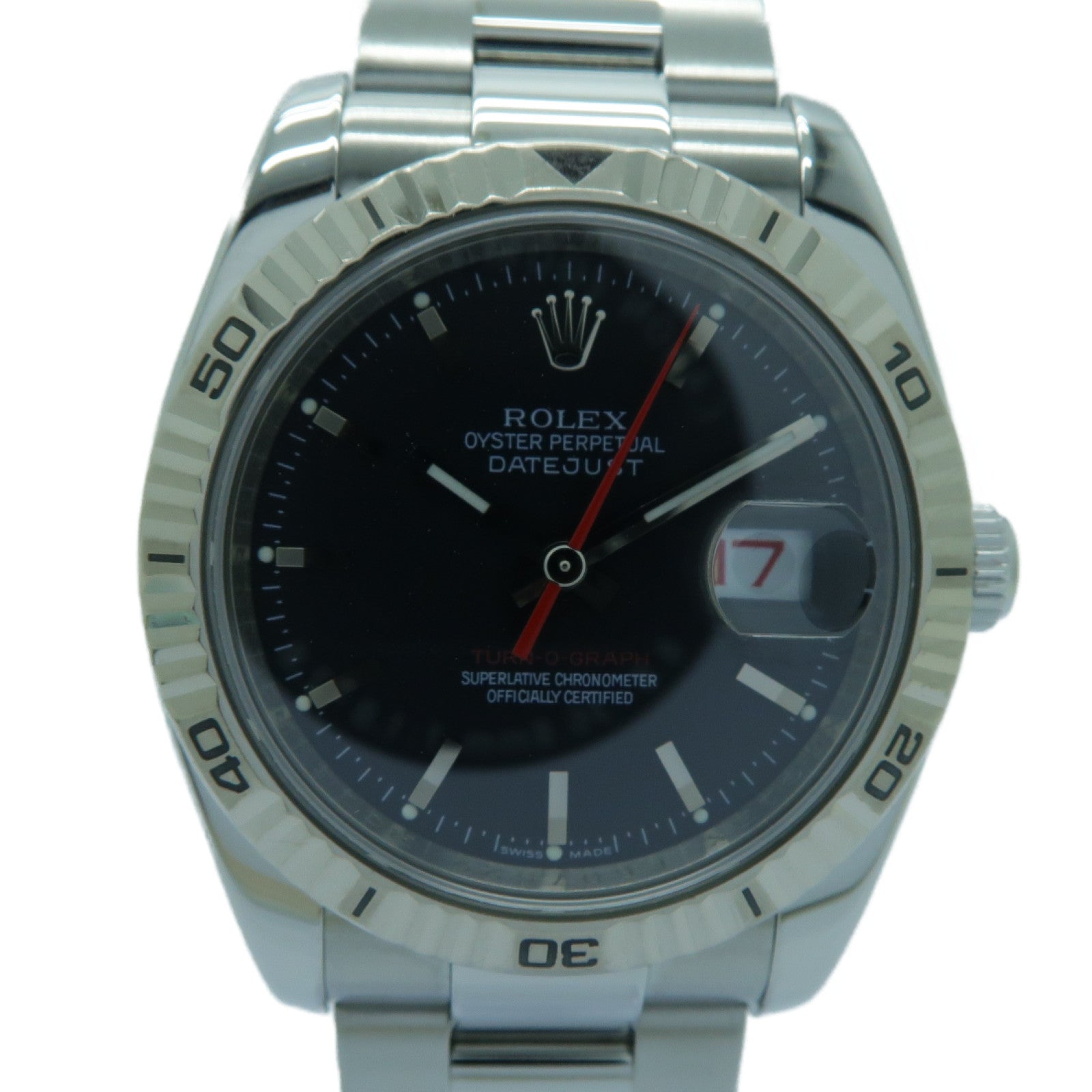 ROLEX Turn-O-Graph不鏽鋼手錶自動機芯黑色