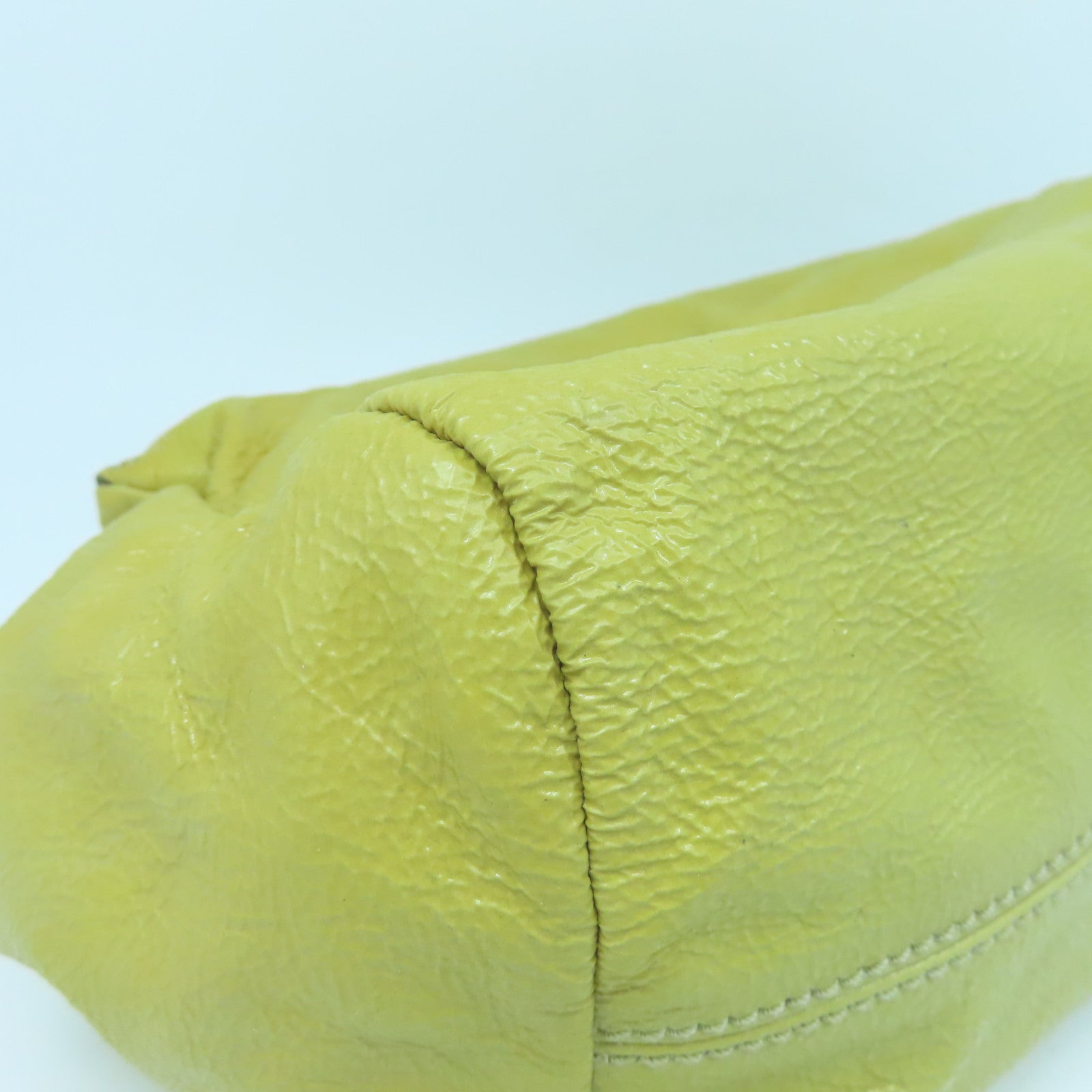 GIVENCHY Coated Canvas Two Way Shoulder Bag with Gold Buckle Handle and Shoulder Yellow