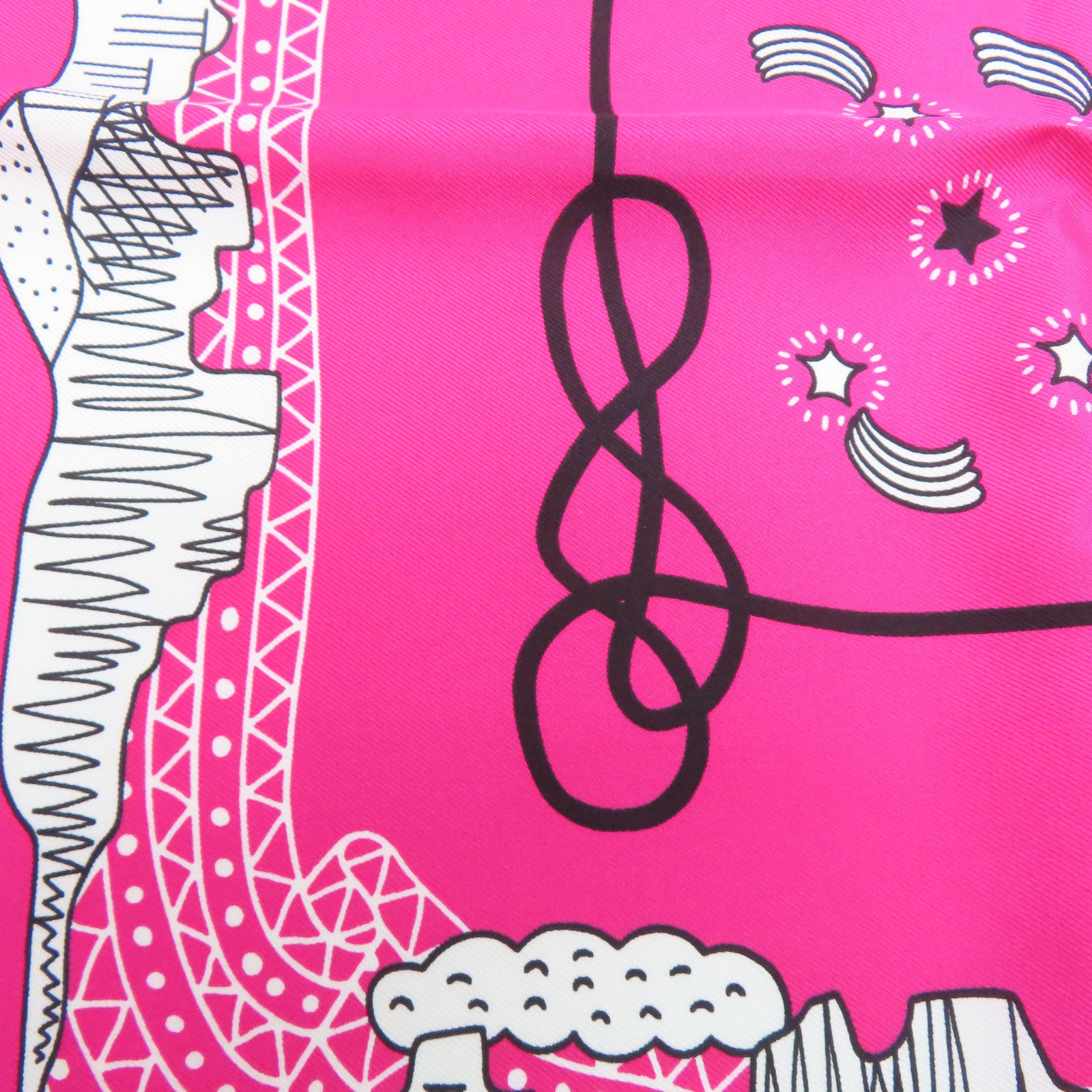 HERMES Silk Scarf 55 Scarf Pink