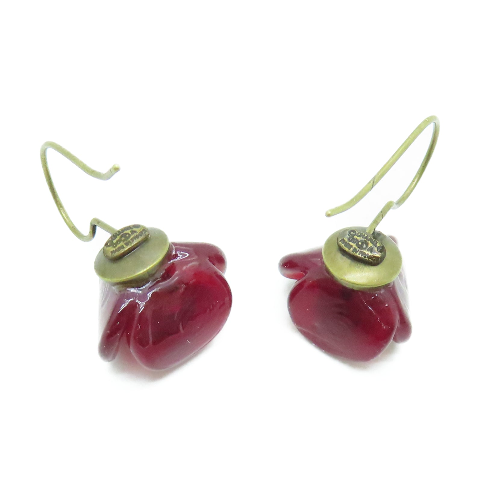 CHANEL 金属Earrings耳环红色