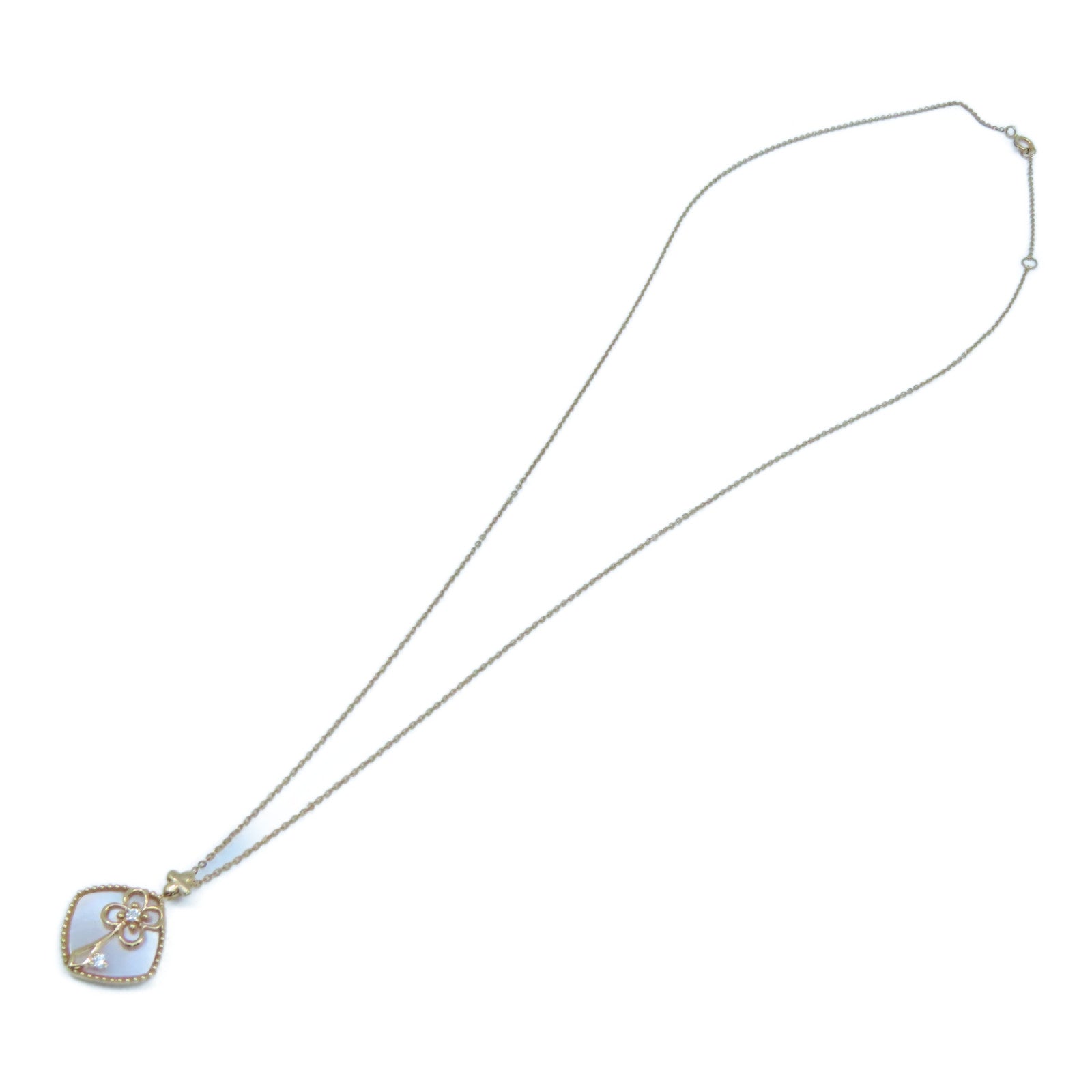 JEWELRY 18K玫瑰金Diamond / Pearl Necklace 0.03ct 钻石/珍珠项链