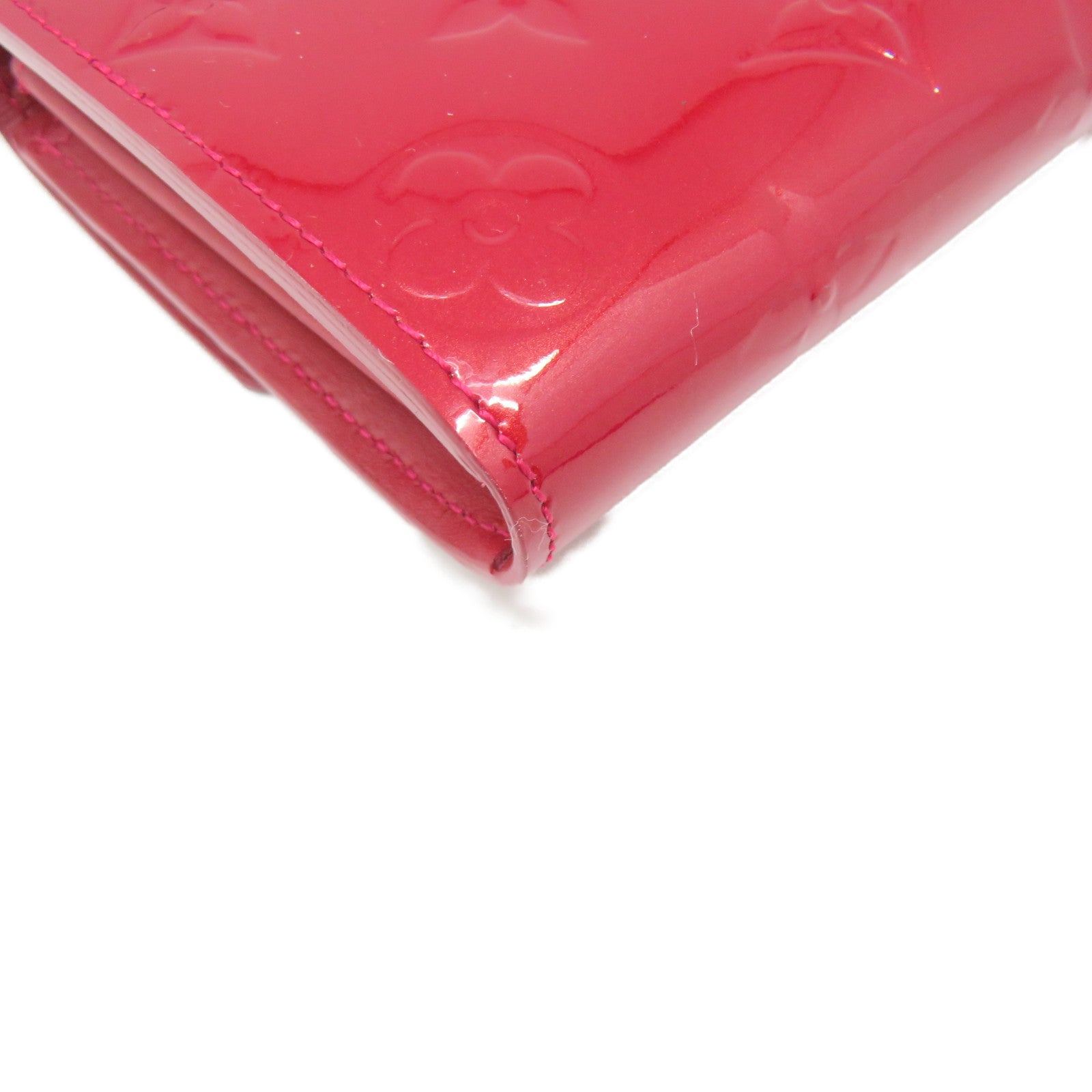 LOUIS VUITTON Vernis Sarah Zipper Long Wallet金扣拉鏈長錢包紅色