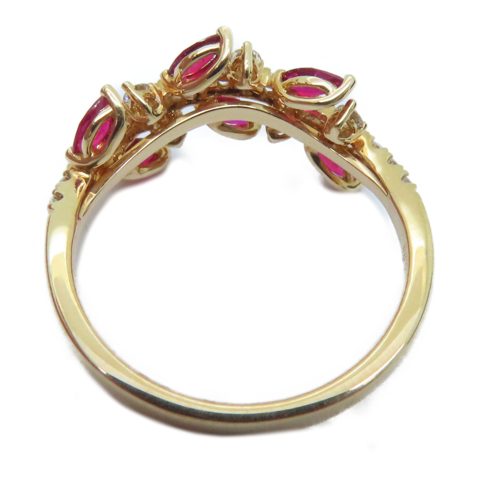 JEWELRY 18K玫瑰金Ruby Ring 0.53ct紅寶石/0.37ct鑽石戒指US#6.5
