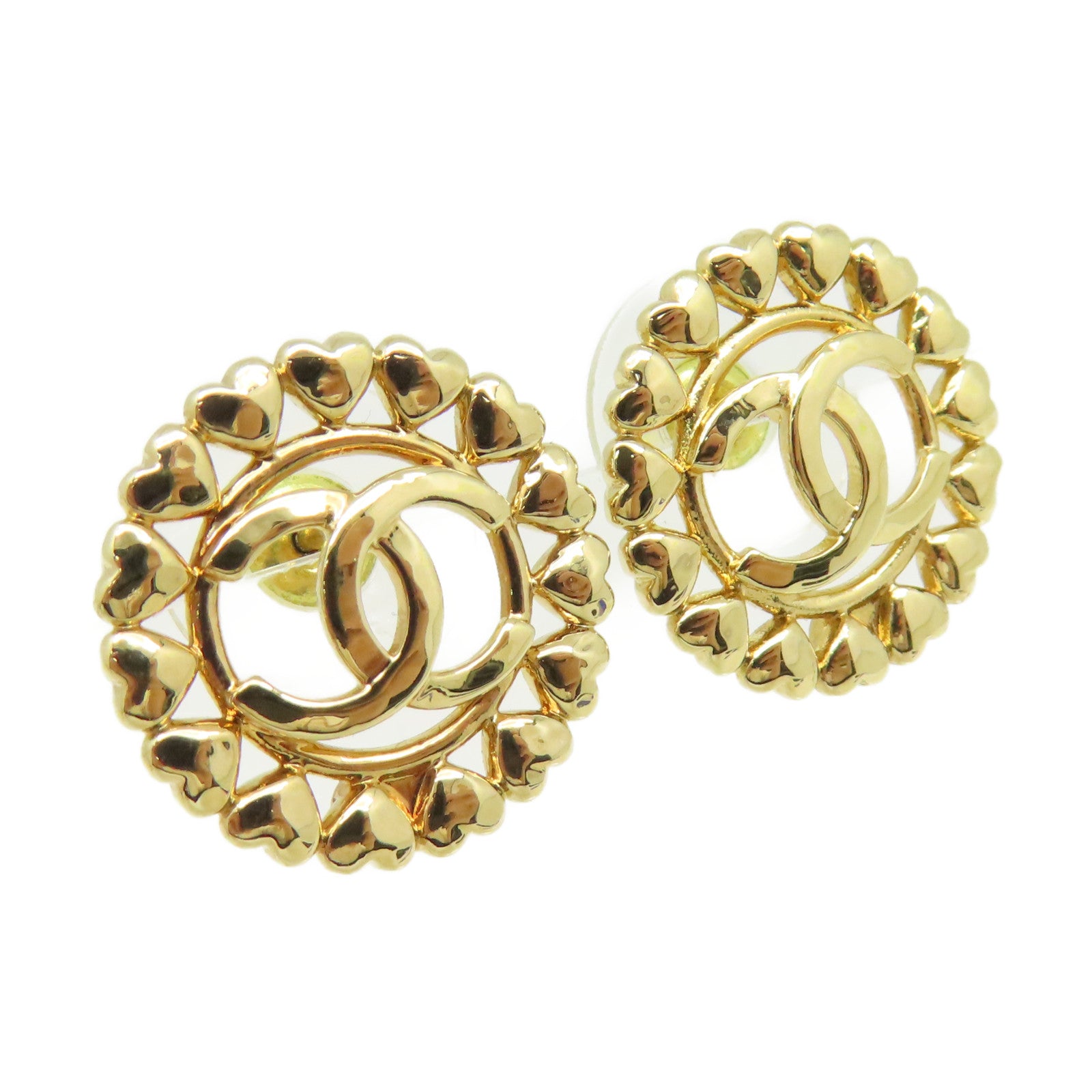 CHANEL 金屬CC Earring耳環金色
