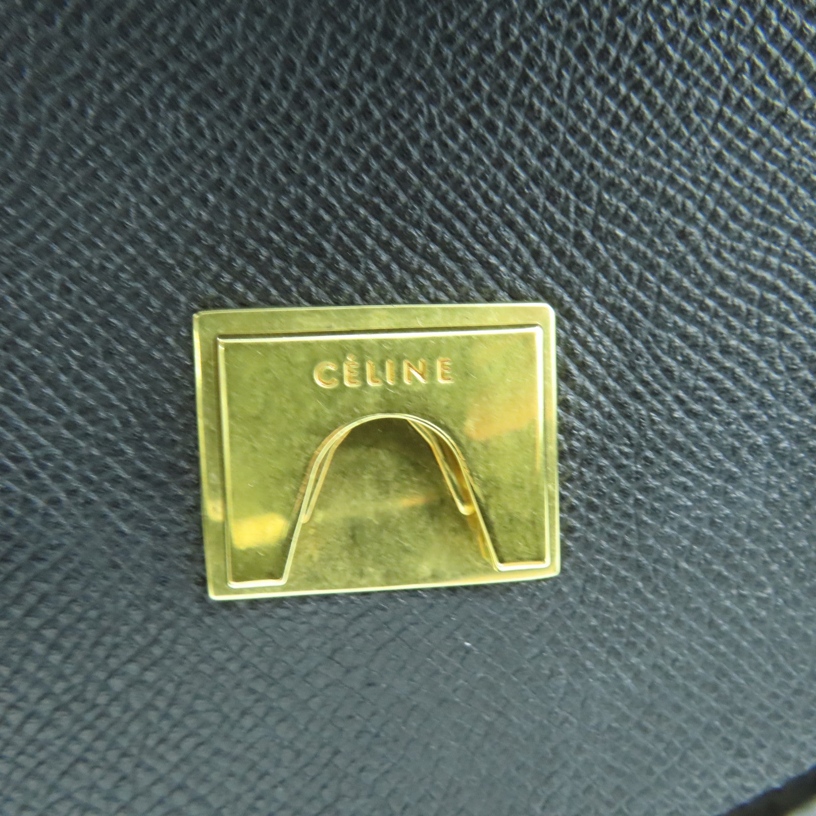 CELINE 【激減優惠】牛皮皮革Belt Bag金扣手挽肩背兩用袋黑色