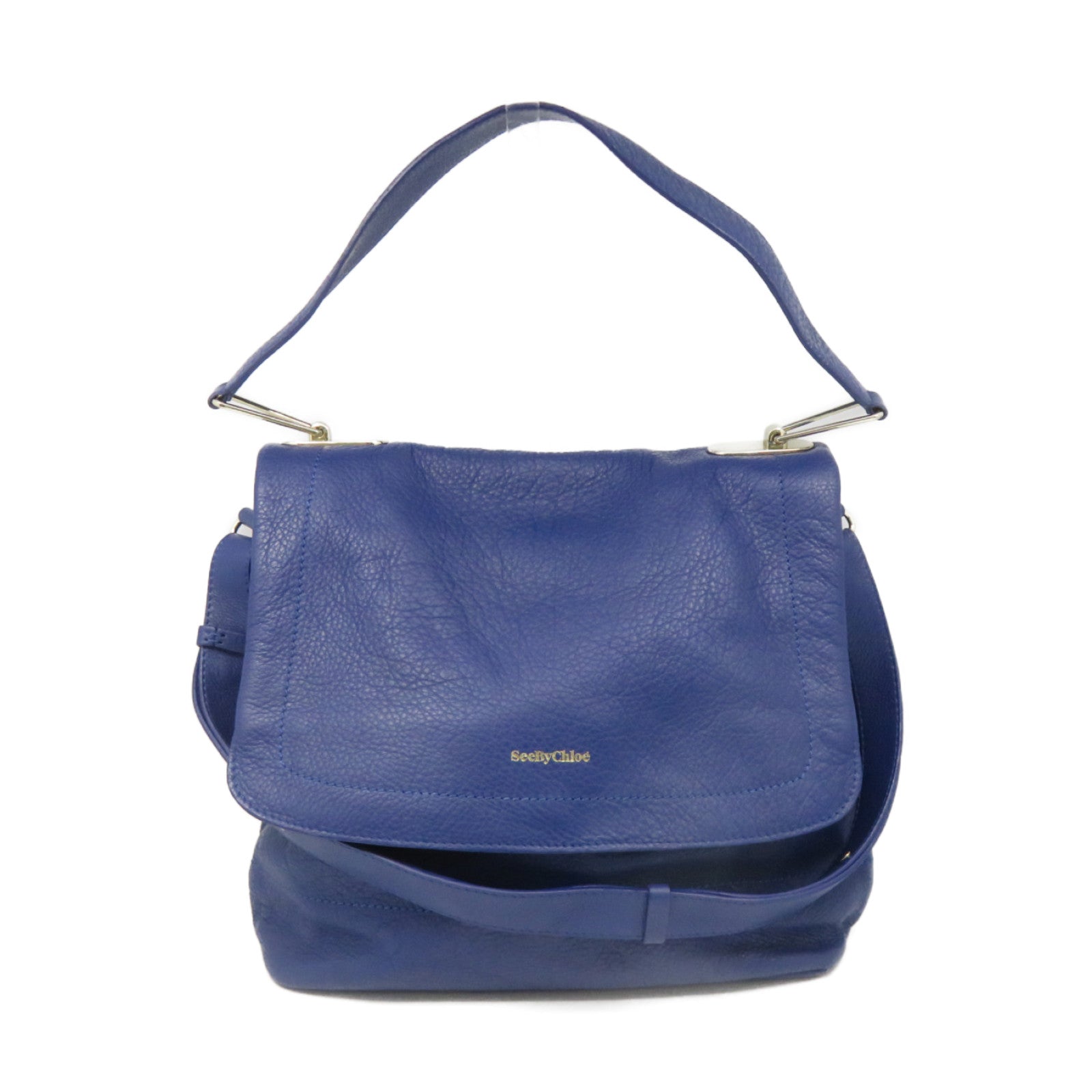 SEE BY CHLOE 牛皮皮革2Way Shoulder Bag手挽肩背两用袋蓝色