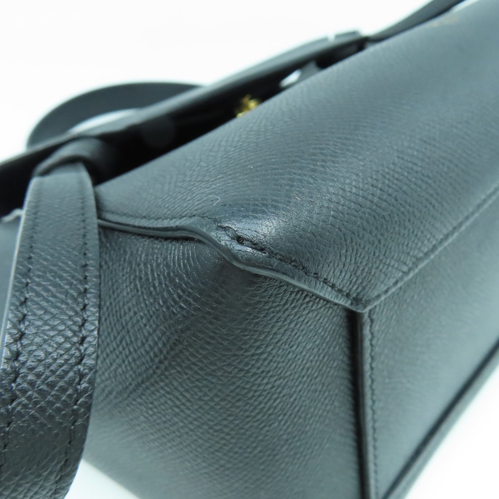 CELINE 【激減優惠】牛皮皮革Belt Bag金扣手挽肩背兩用袋黑色