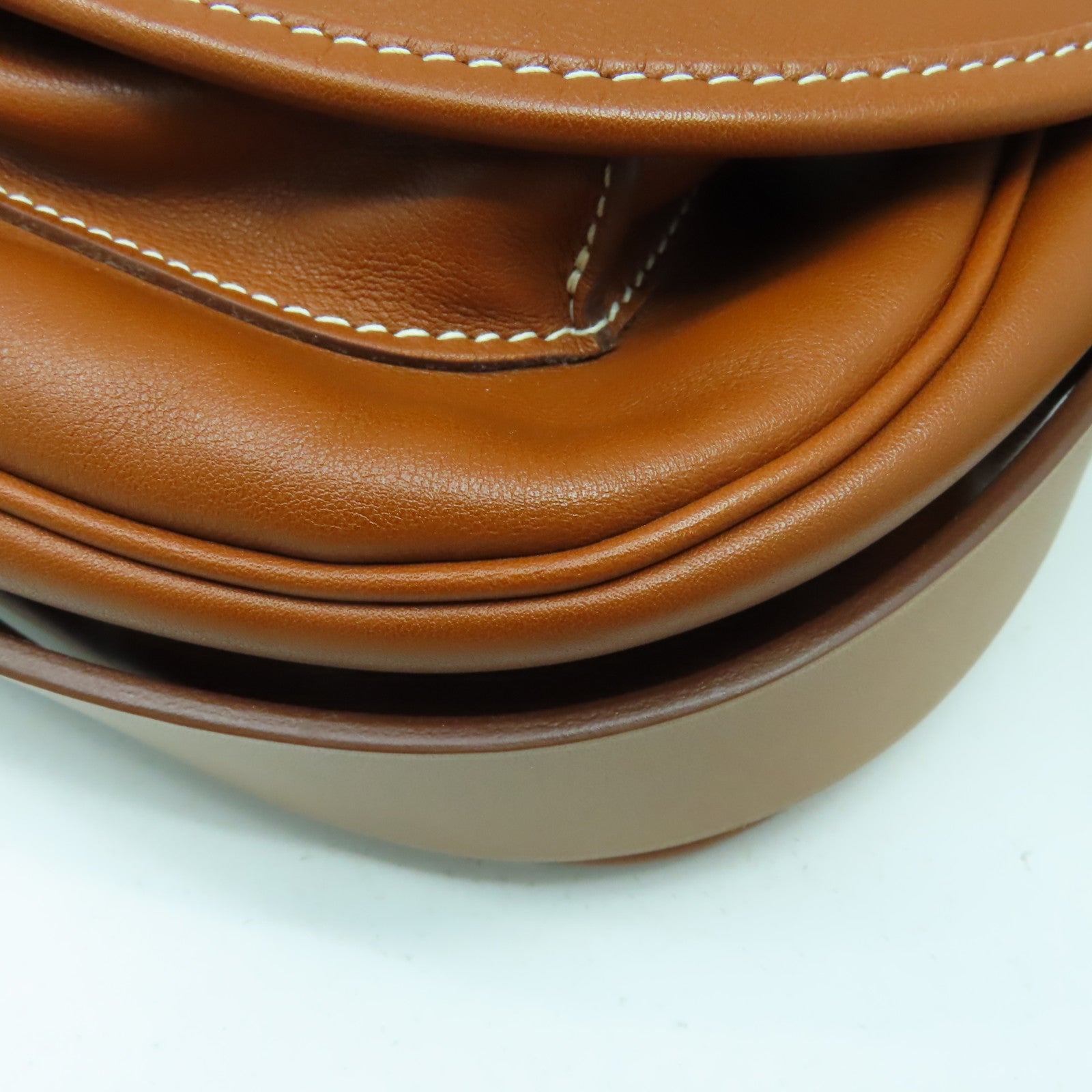 HERMES Sikkim皮革Barda銀扣肩背袋啡色