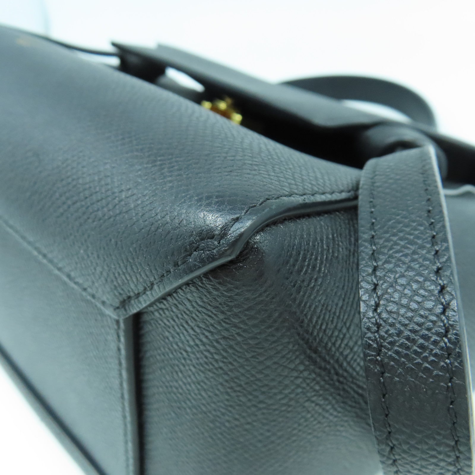 CELINE 【激減優惠】牛皮皮革Belt Bag金扣手挽肩背兩用袋黑色