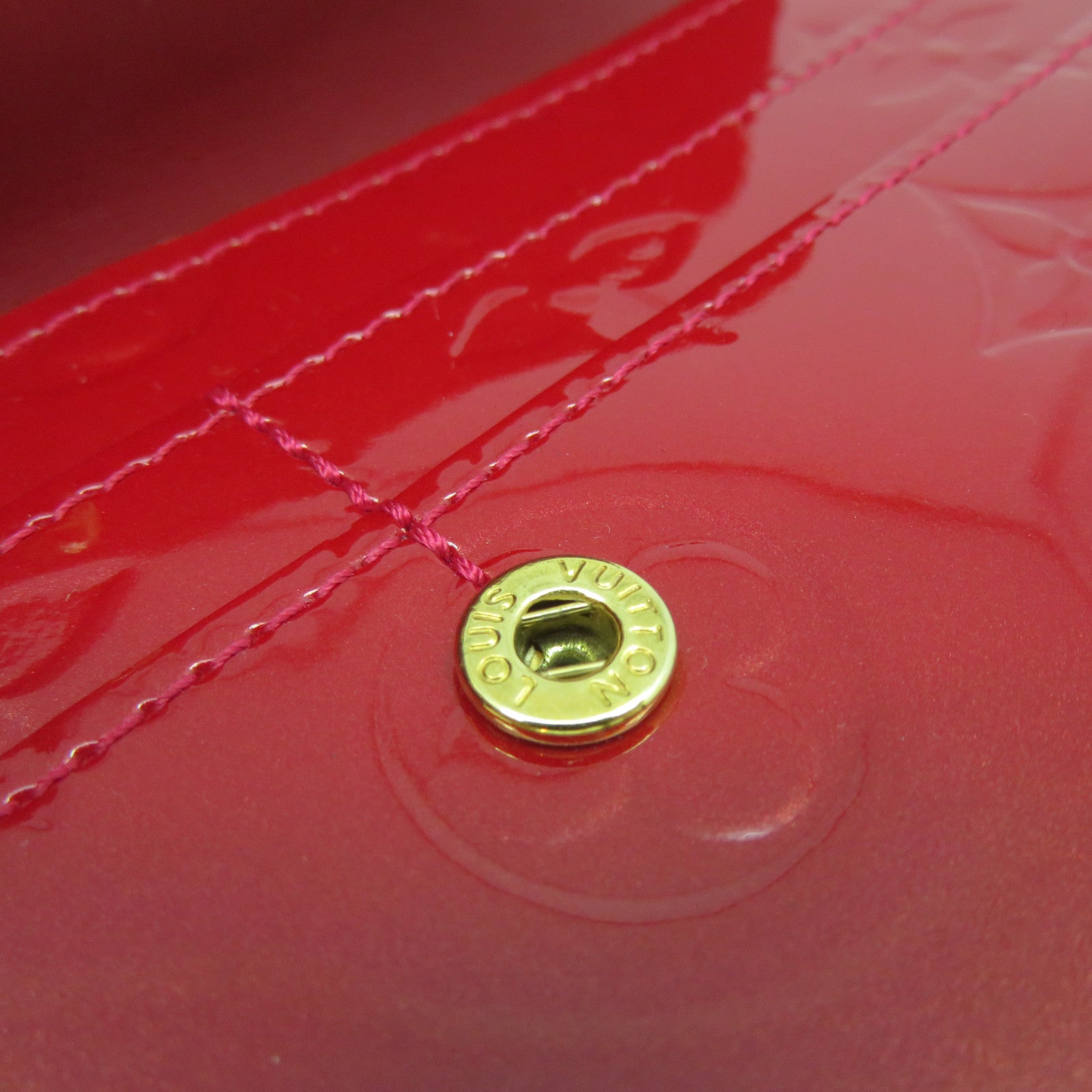 LOUIS VUITTON Vernis Sarah Zipper Long Wallet金扣拉鏈長錢包紅色