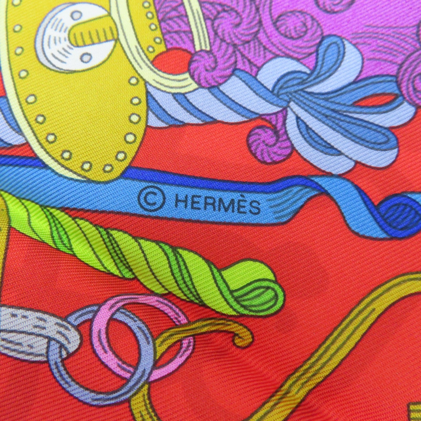 HERMES 丝质Scarf 90x90丝巾红色