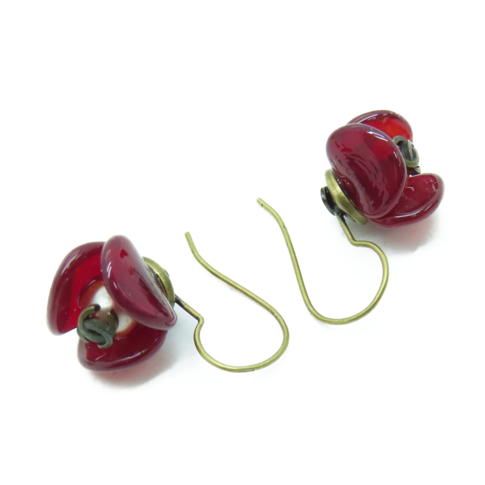 CHANEL 金属Earrings耳环红色