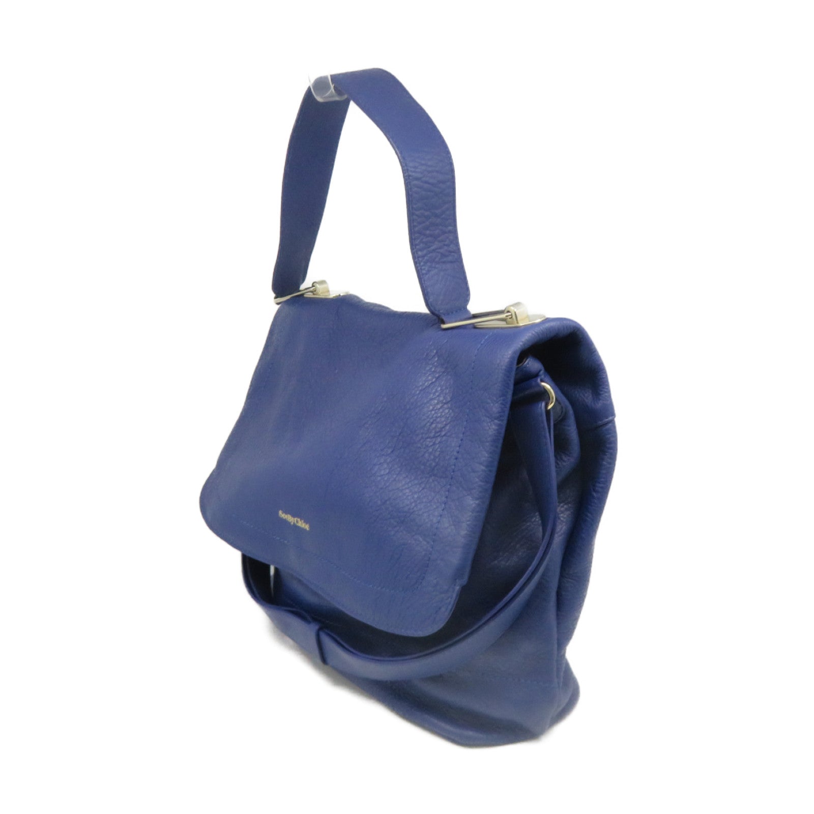 SEE BY CHLOE 牛皮皮革2Way Shoulder Bag手挽肩背两用袋蓝色