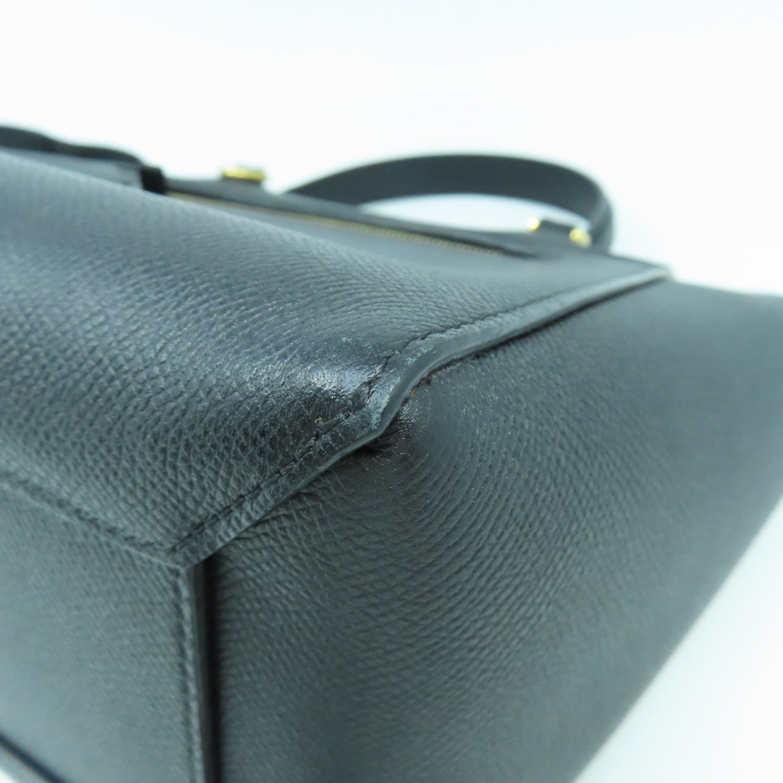 CELINE 【激減優惠】牛皮皮革Belt Bag金扣手挽肩背兩用袋黑色