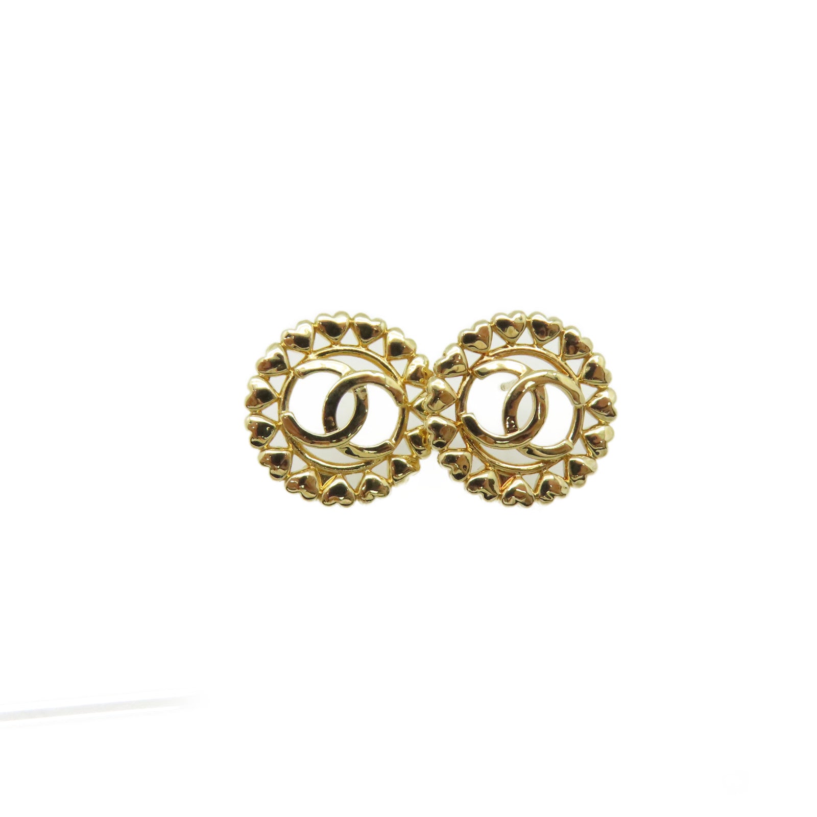 CHANEL 金屬CC Earring耳環金色