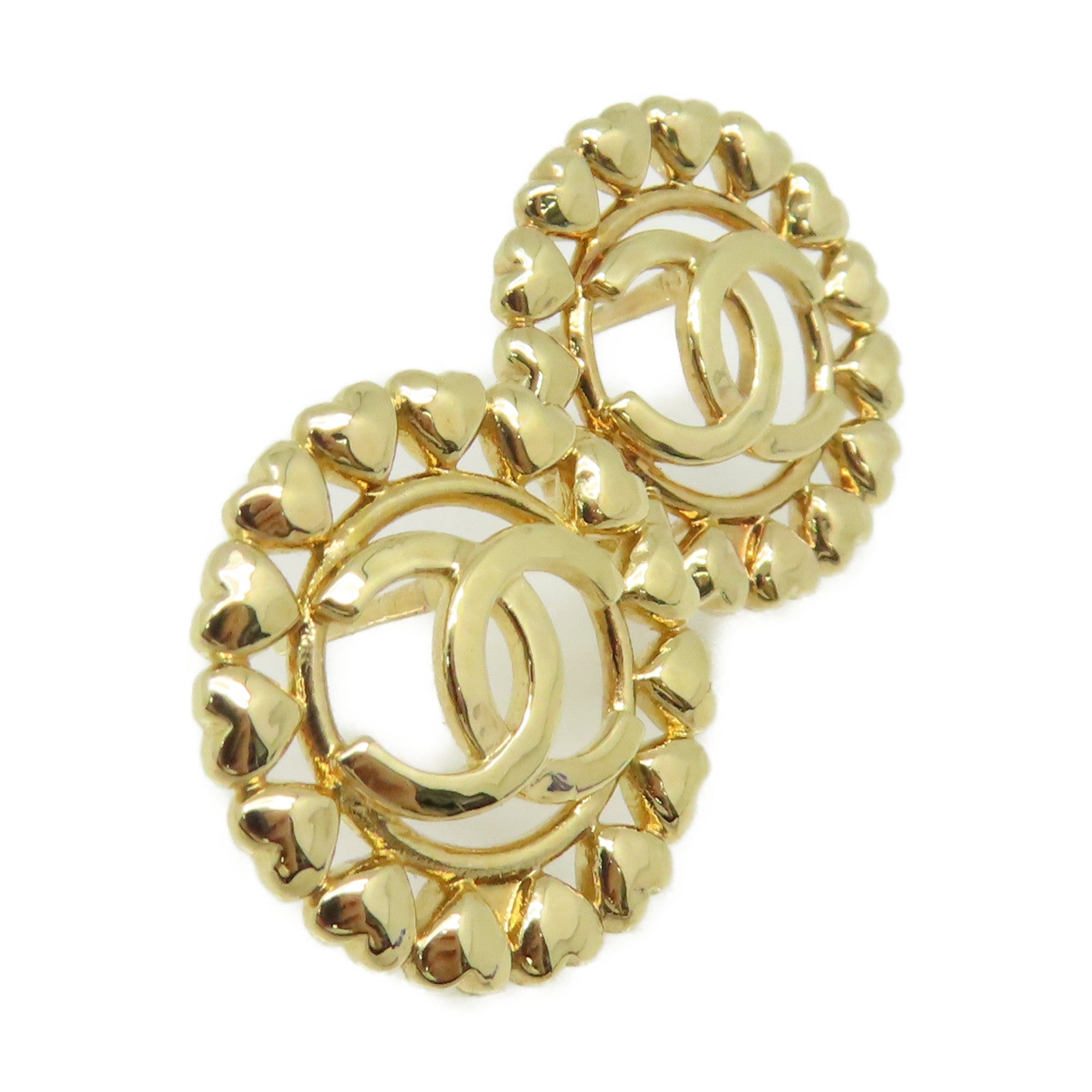 CHANEL 金屬CC Earring耳環金色